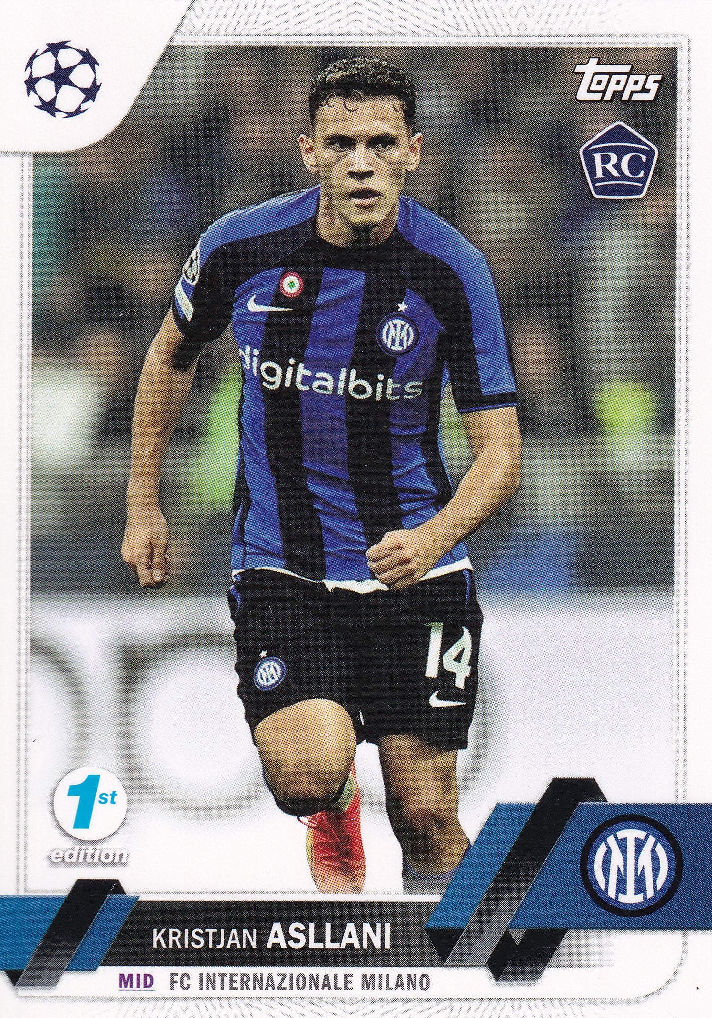 150. KRISTJAN ASLLANI - FC INTERNAZIONALE MILANO - ROOKIE CARD - 1ST EDITION