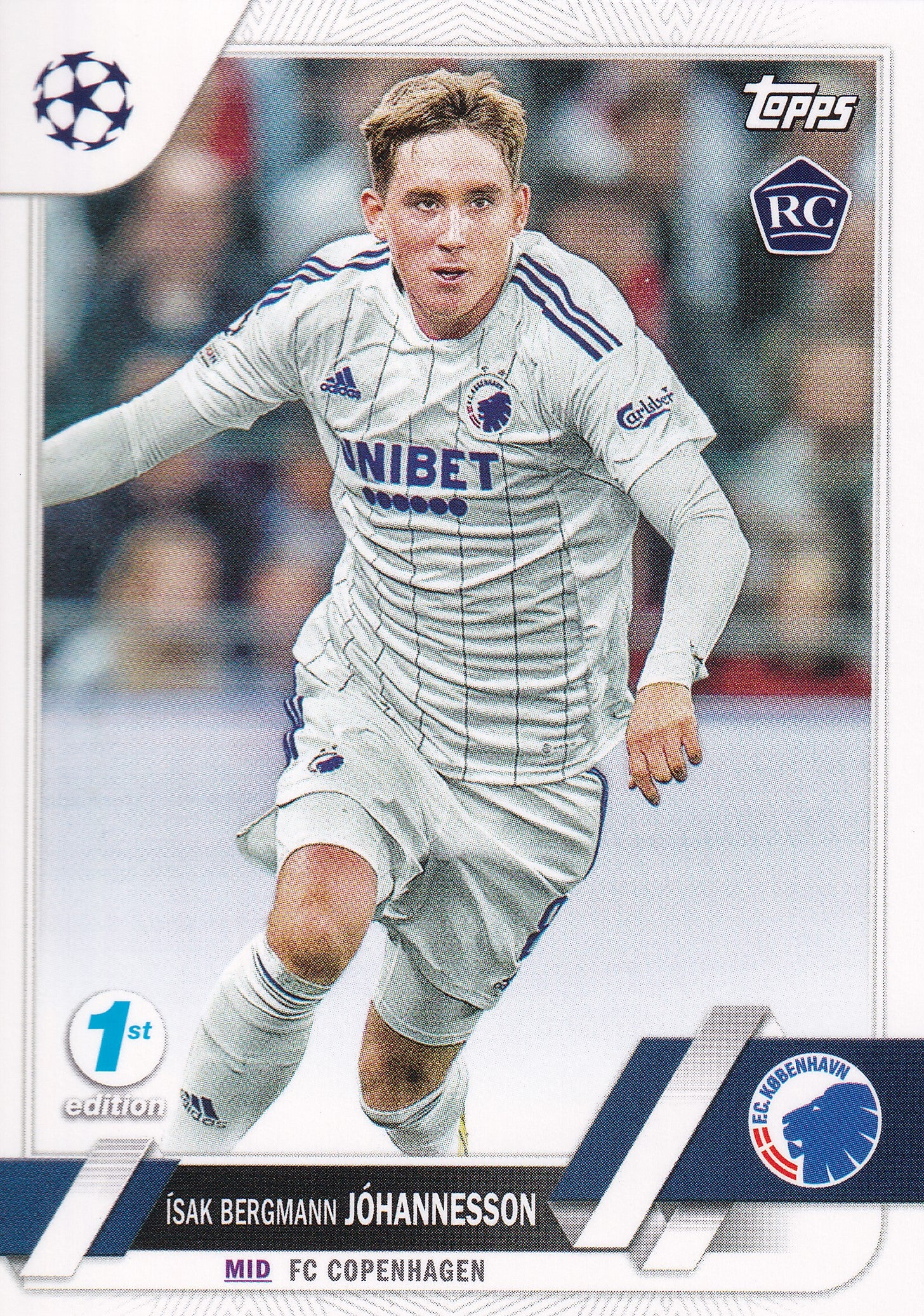 189. ISAK BERGMANN JOHANNESSON - FC COPENHAGEN - ROOKIE CARD - 1ST EDITION