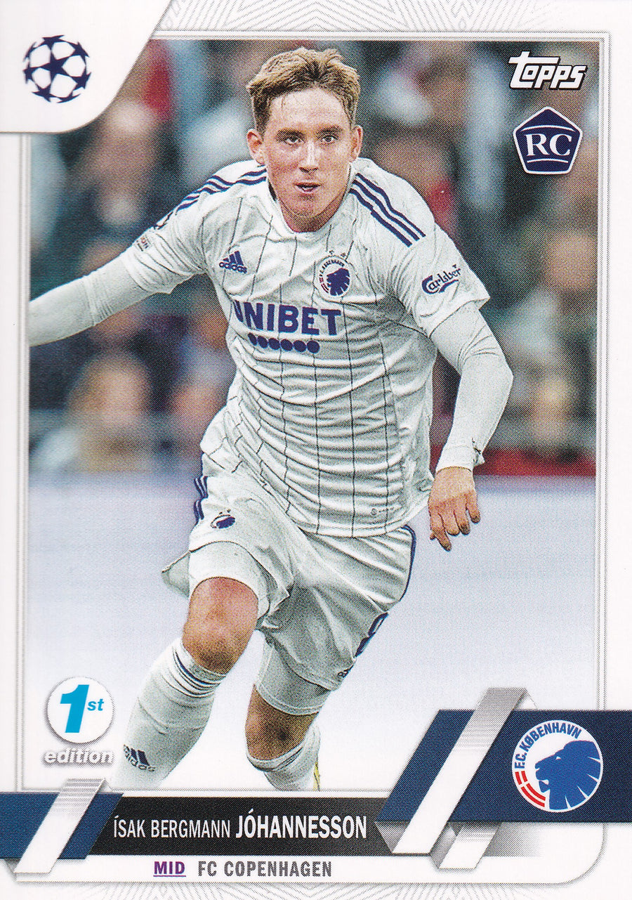 189. ISAK BERGMANN JOHANNESSON - FC COPENHAGEN - ROOKIE CARD - 1ST EDITION