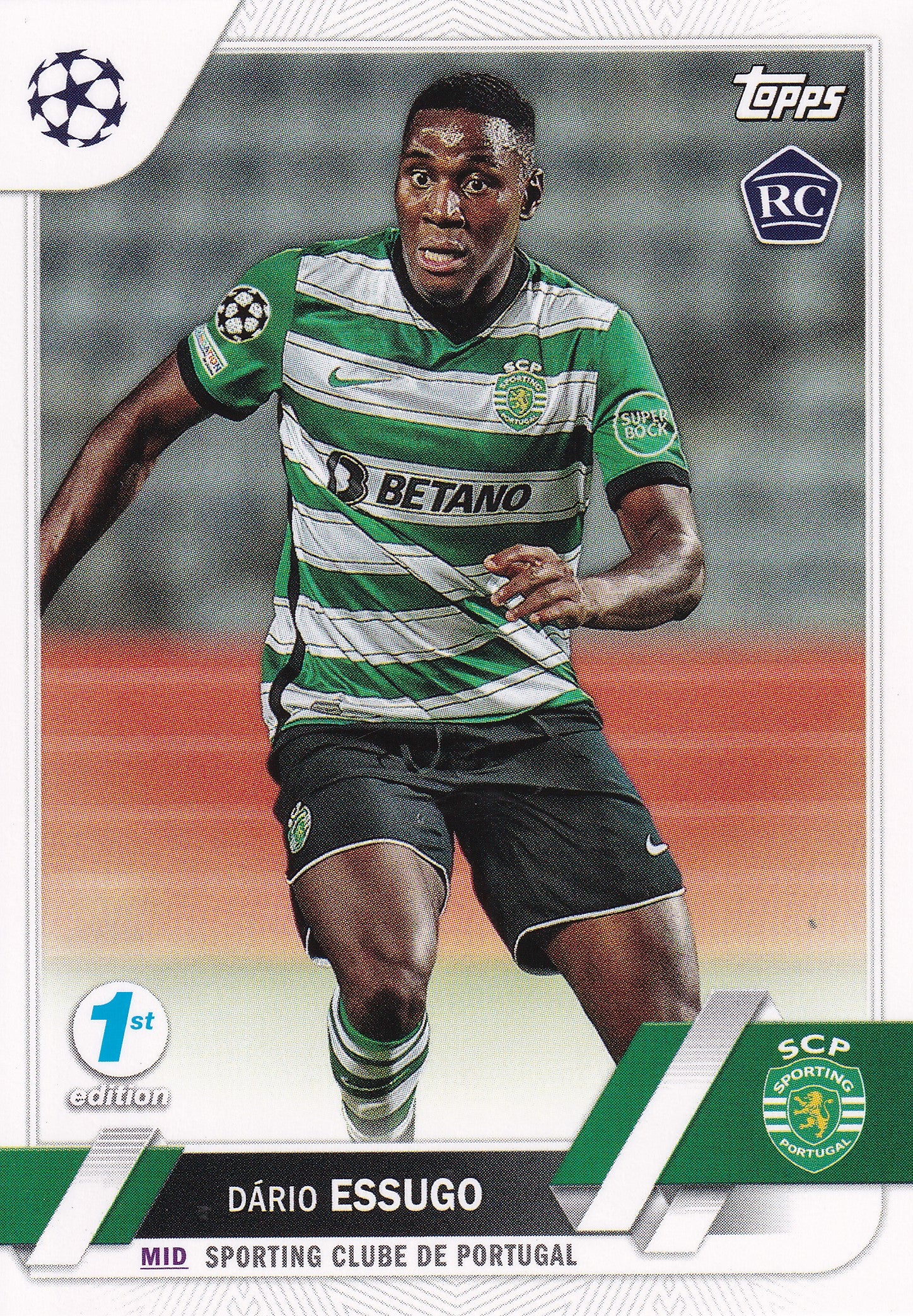 155. DARIO ESSUGO - SPORTING CLUBE DE PORTUGAL - ROOKIE CARD - 1ST EDITION
