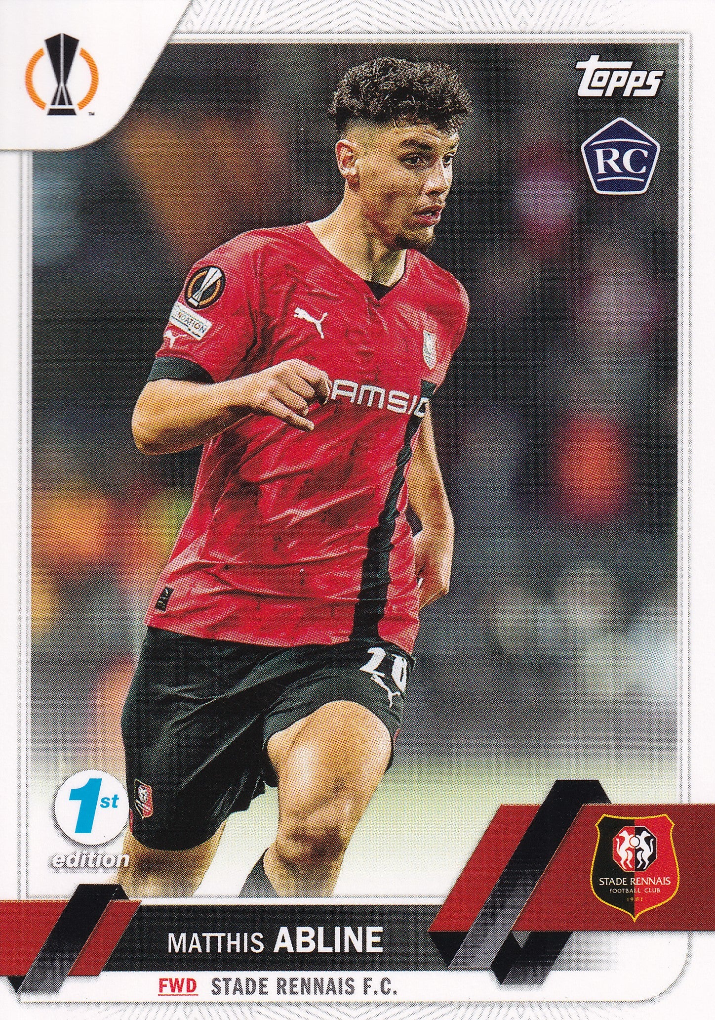 167. MATTHIS ABLINE - STADE RENNAIS F.C. - ROOKIE CARD - 1ST EDITION