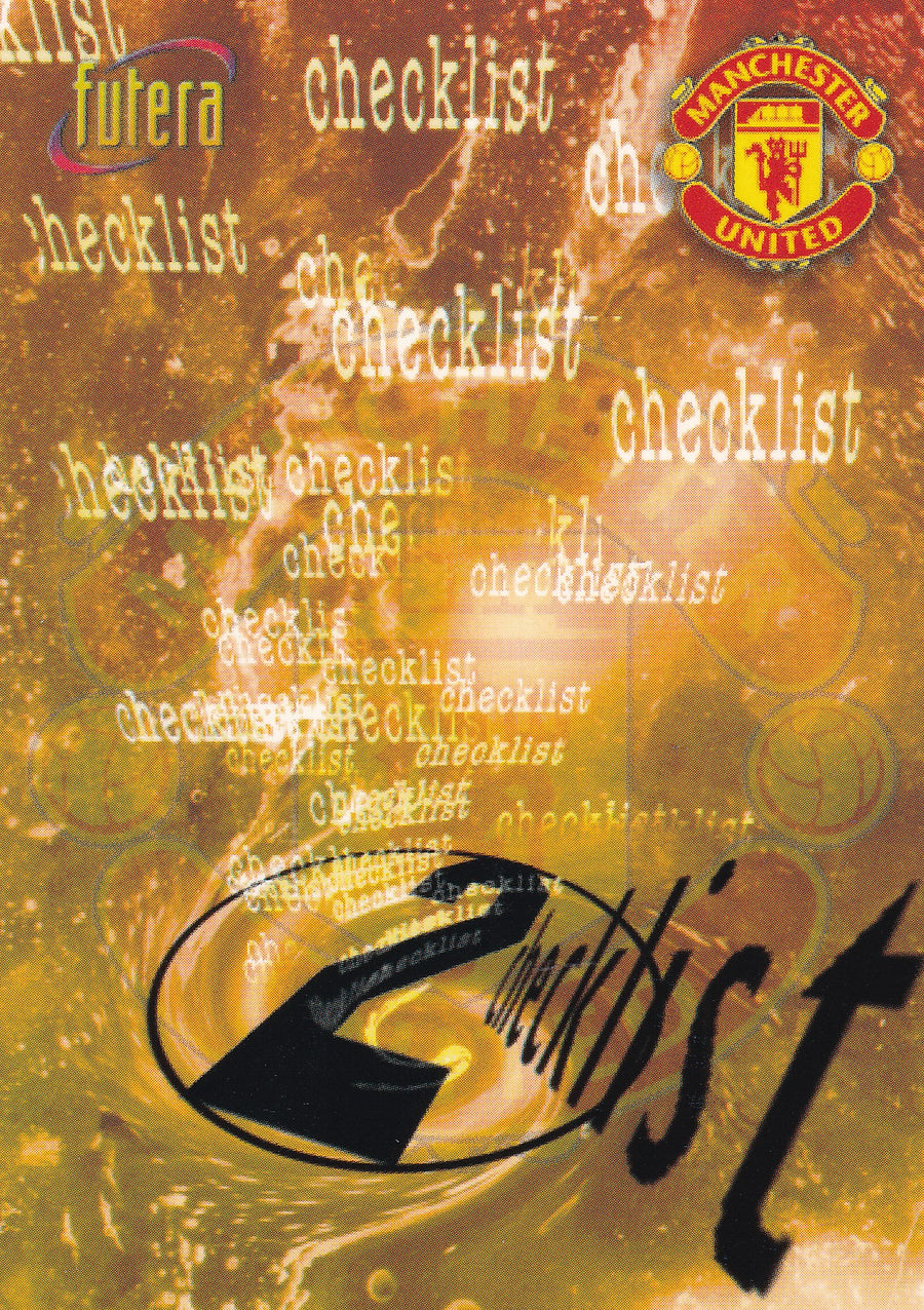 097. MANCHESTER UNITED - CHECKLIST 2 - 46 - 81