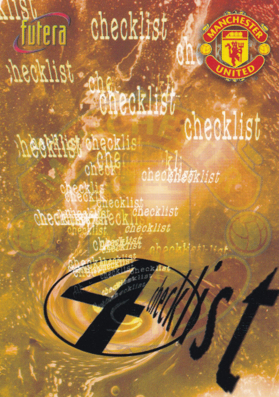 099. MANCHESTER UNITED - CHECKLIST 4 - FR1 - OGS3