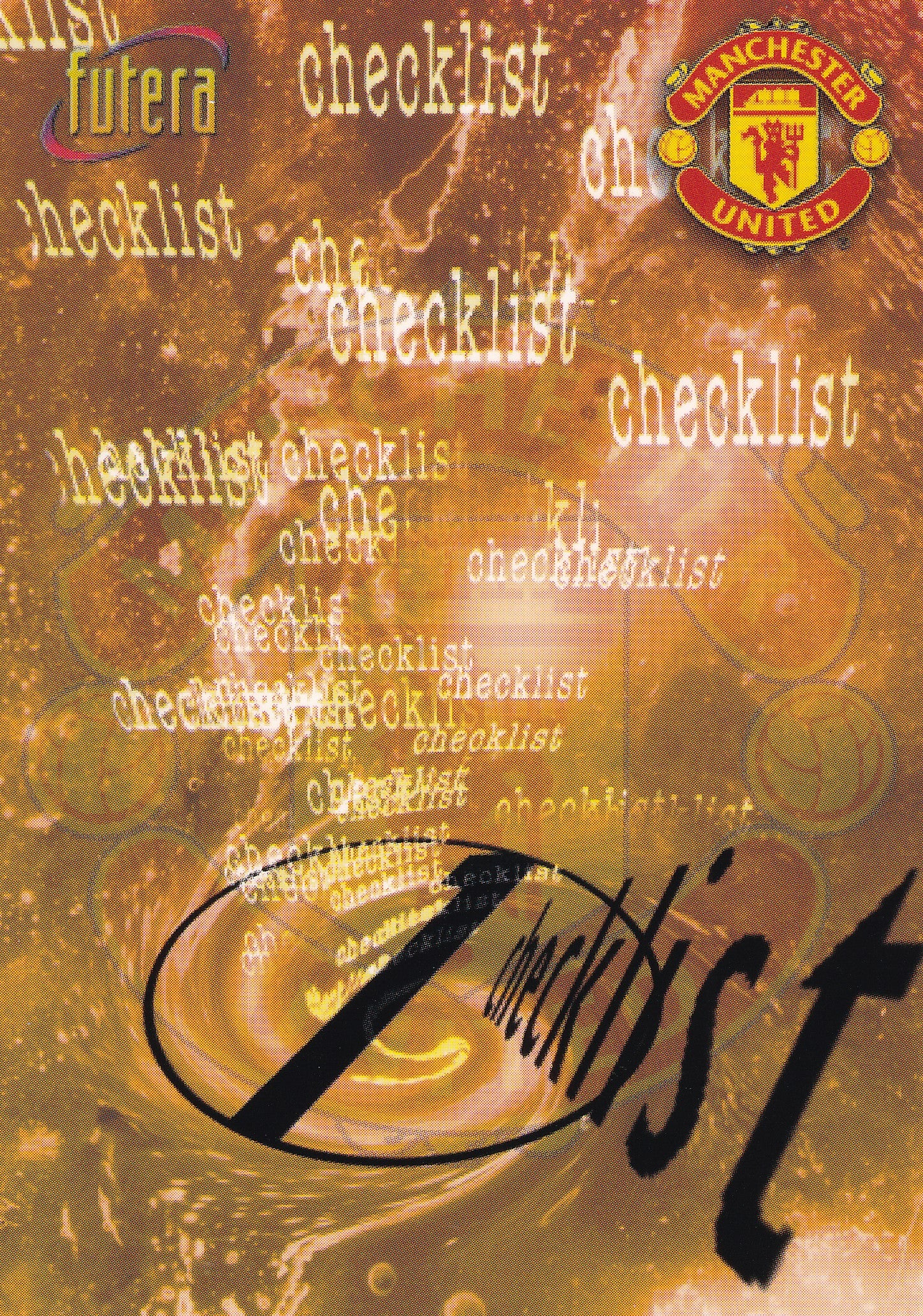 096. MANCHESTER UNITED - CHECKLIST 1 - 1-45