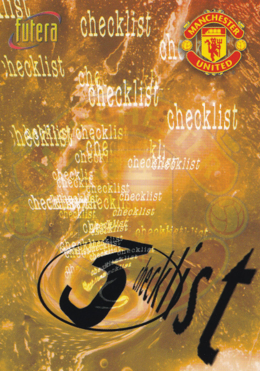 098. MANCHESTER UNITED - CHECKLIST 3 - 82 - RH18