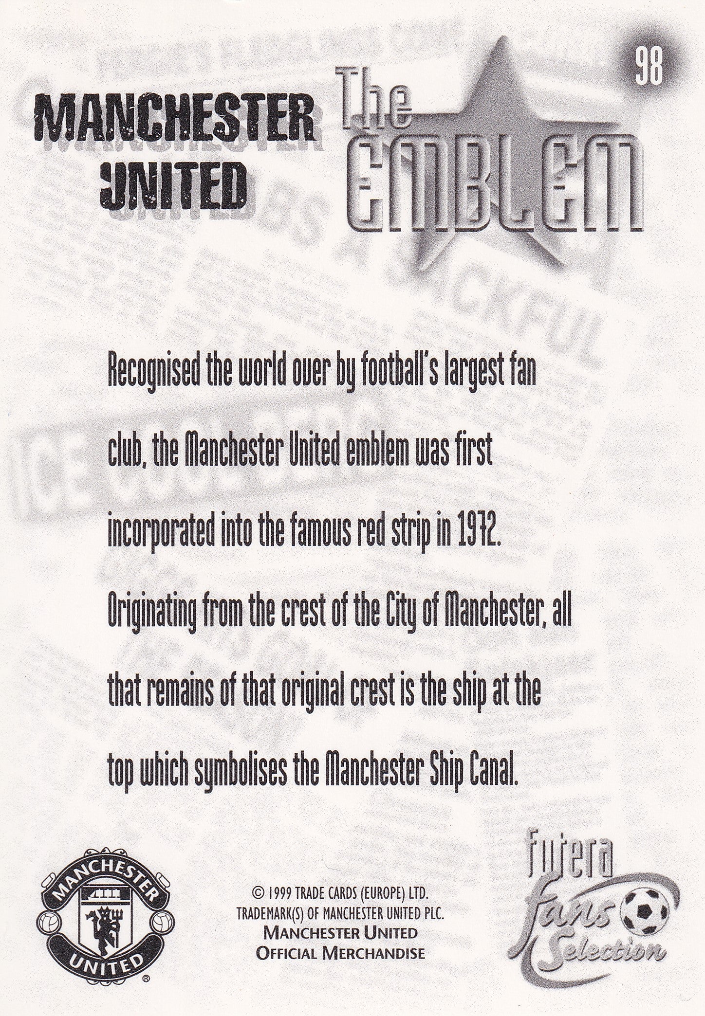 098. MANCHESTER UNITED - THE EMBLEM