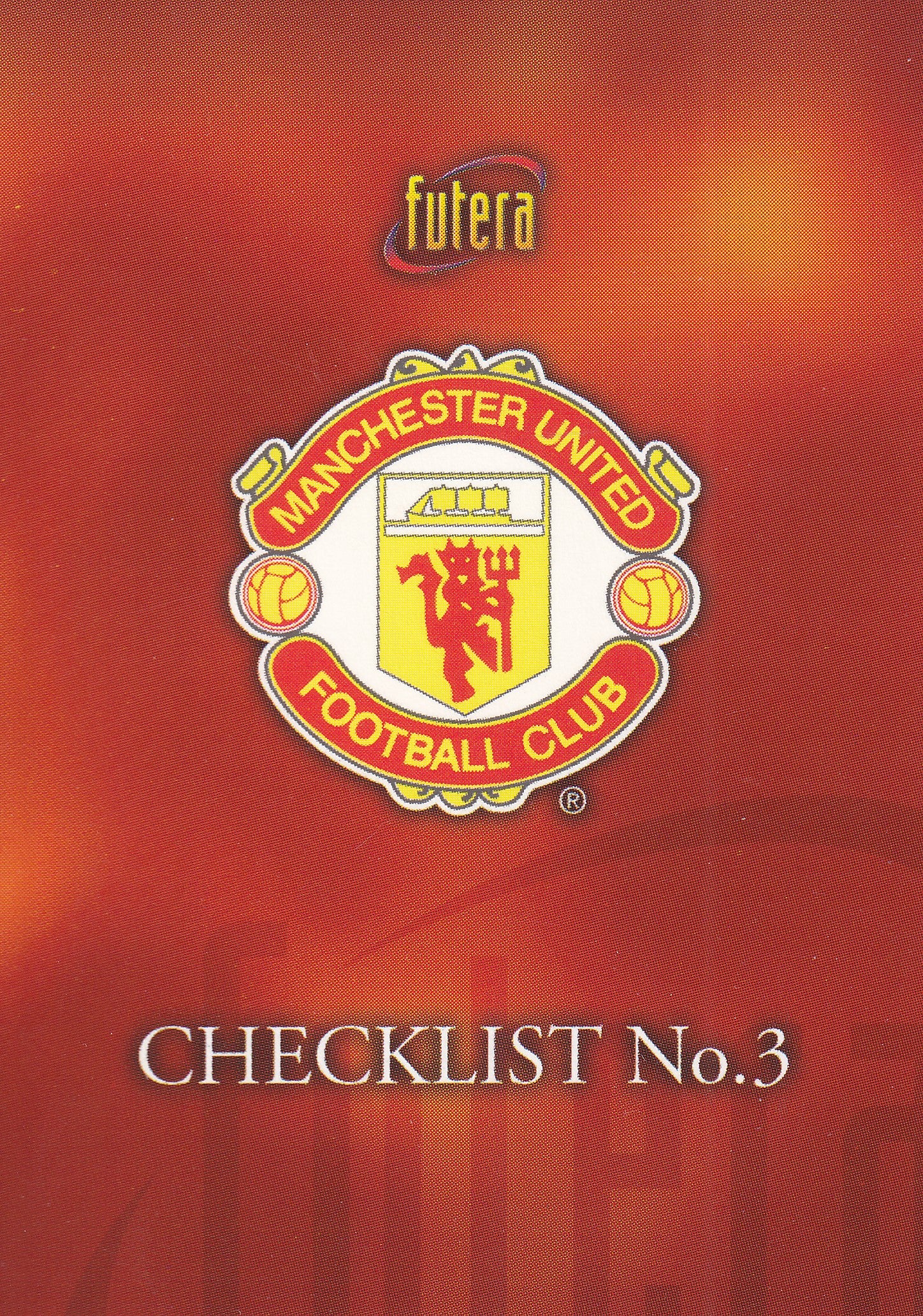 100. MANCHESTER UNITED - CHECKLIST NO.3