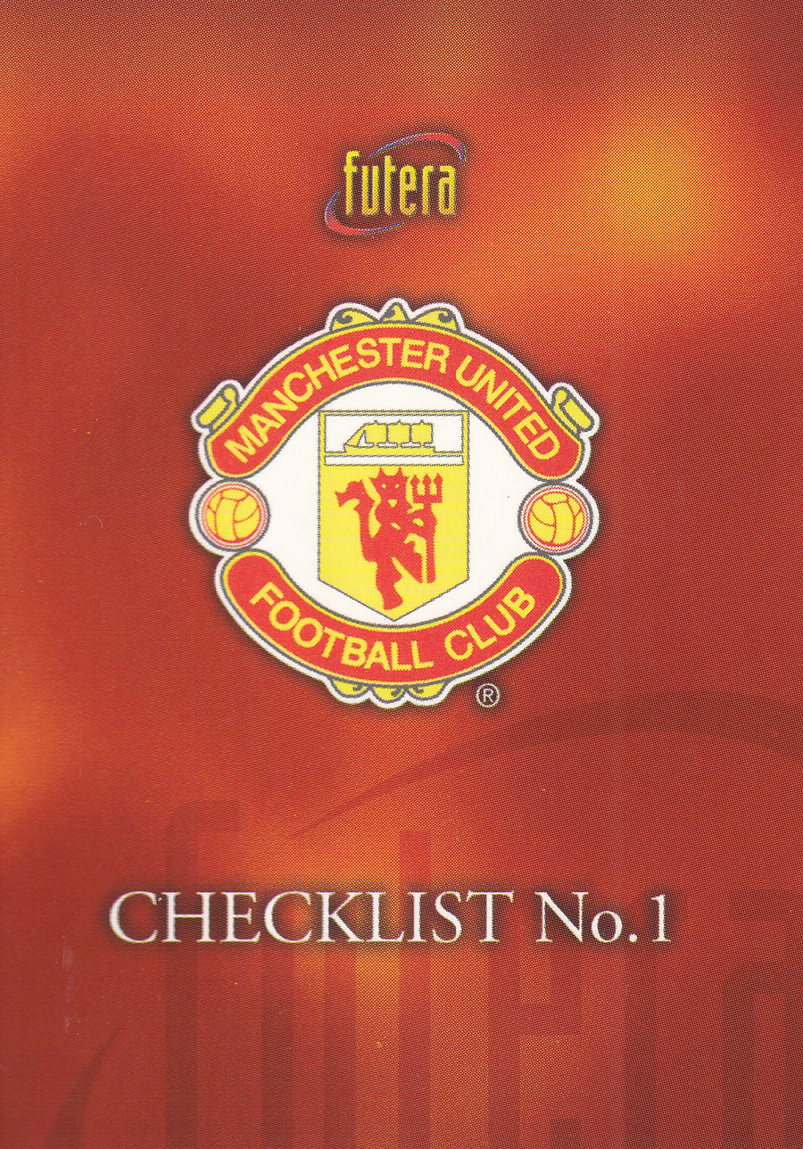 098. MANCHESTER UNITED - CHECKLIST NO.1