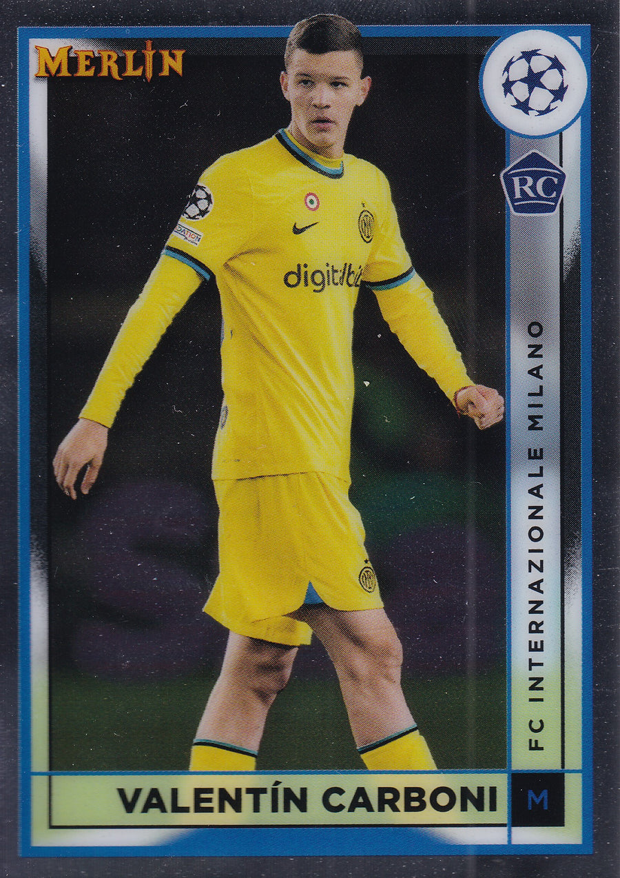 065. VELENTIN CARBONI - FC INTERNAZIONALE MILANO - ROOKIE CARD