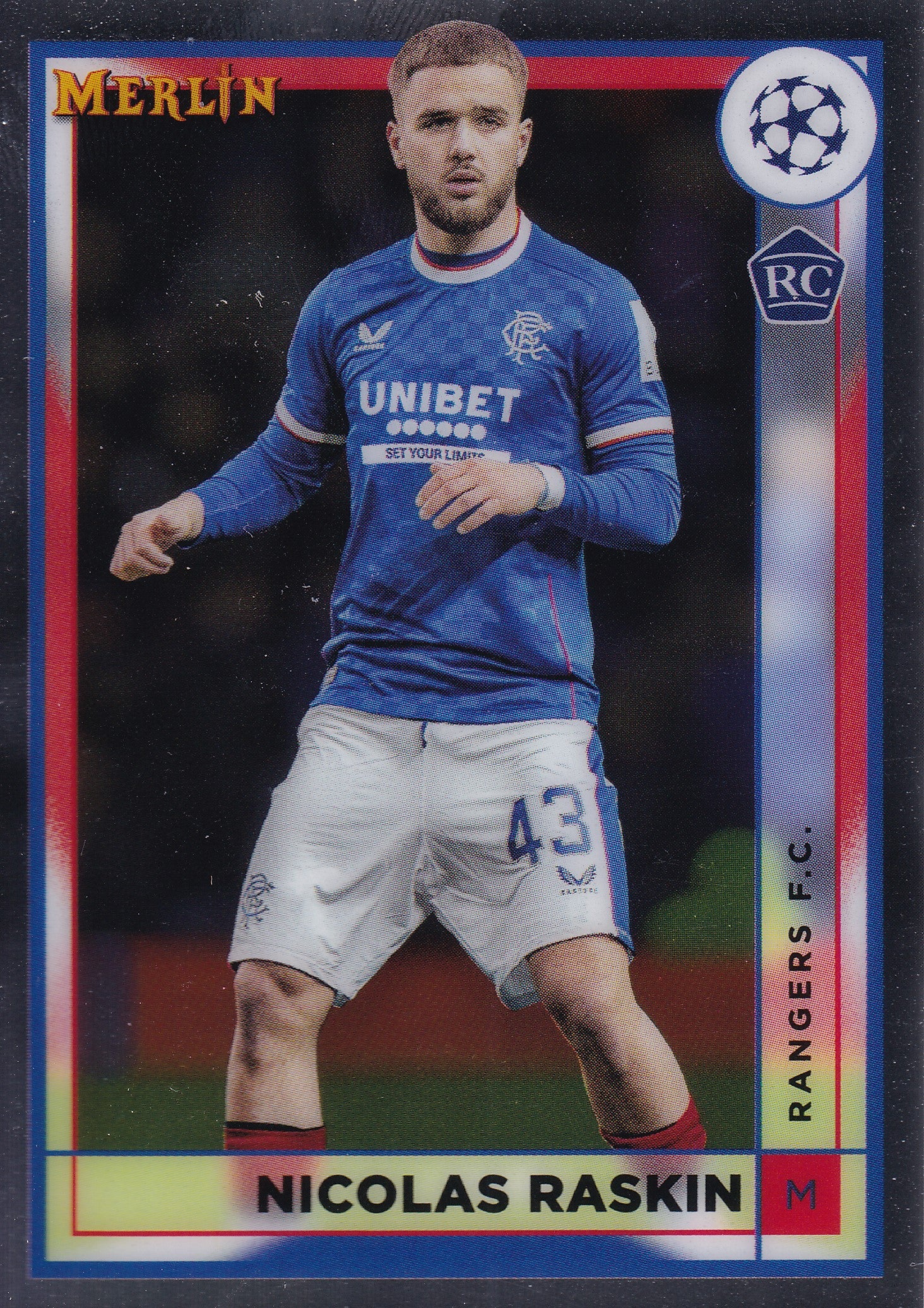 148. NICOLAS RASKIN - RANGERS F.C. - ROOKIE CARD