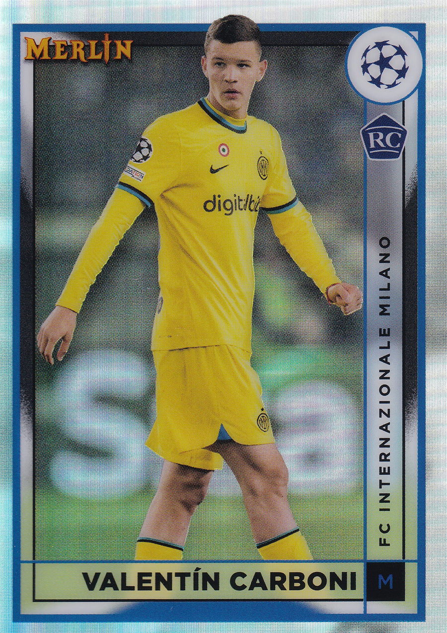 065. VALENTIN CARBONI - FC INTERNAZIONALE MILANO - ROOKIE CARD - REFRACTOR
