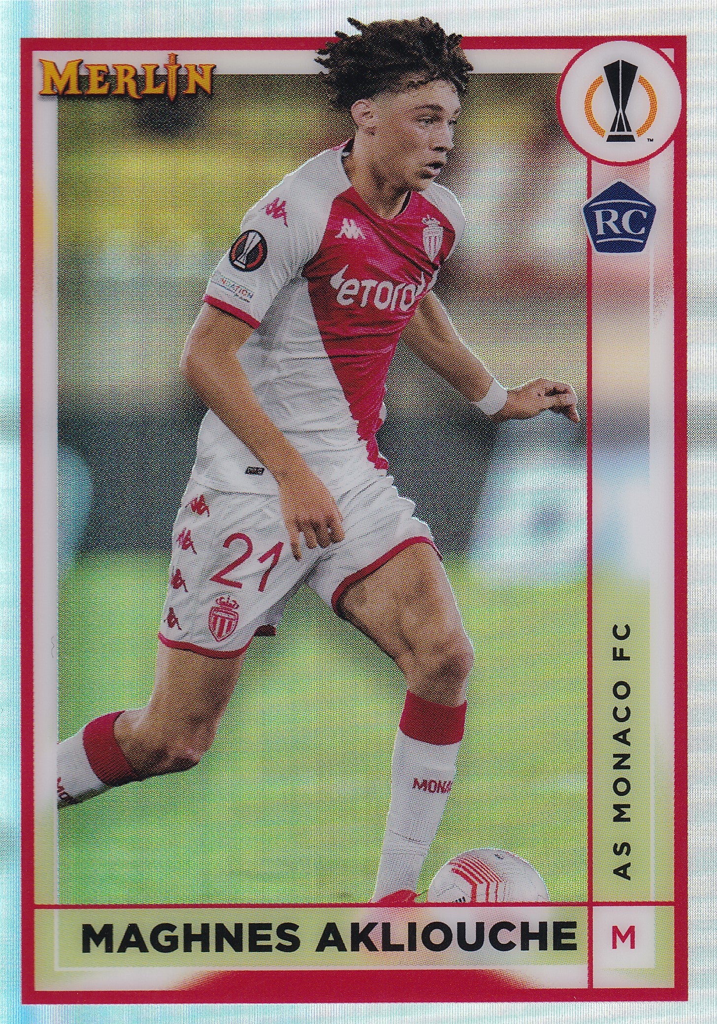 017. MAGHNES AKLIOUCHE - AS MONACO FC - ROOKIE CARD - REFRACTOR