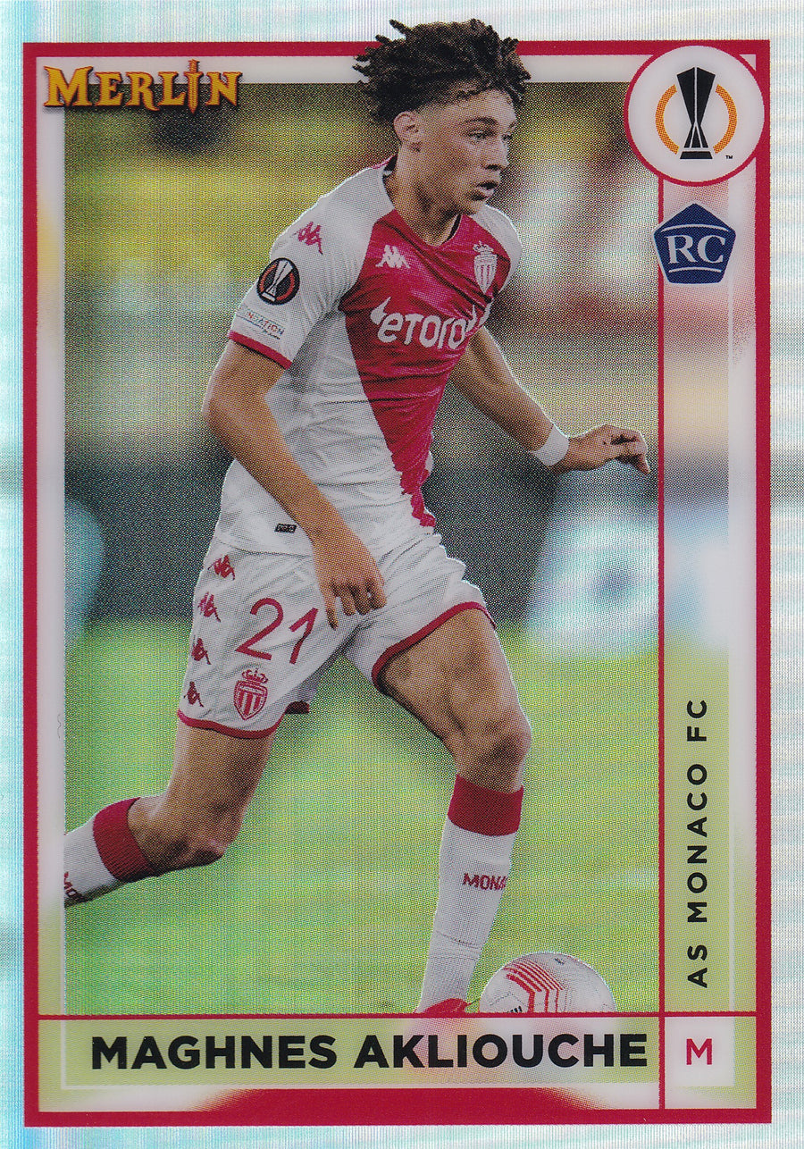 017. MAGHNES AKLIOUCHE - AS MONACO FC - ROOKIE CARD - REFRACTOR