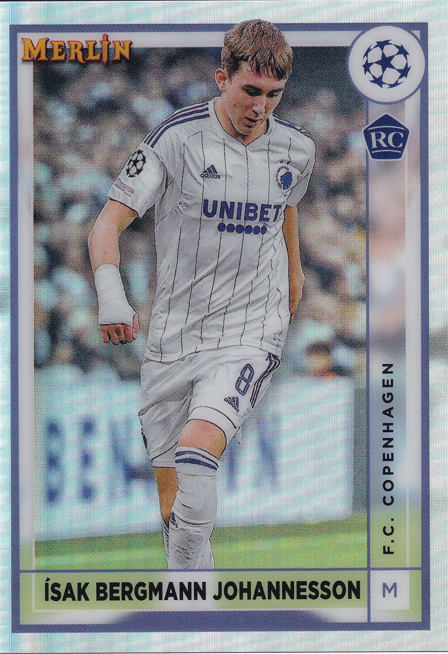 061. ISAK BERGMANN JOHANNESSON - F.C. COPENHAGEN - ROOKIE CARD - REFRACTOR