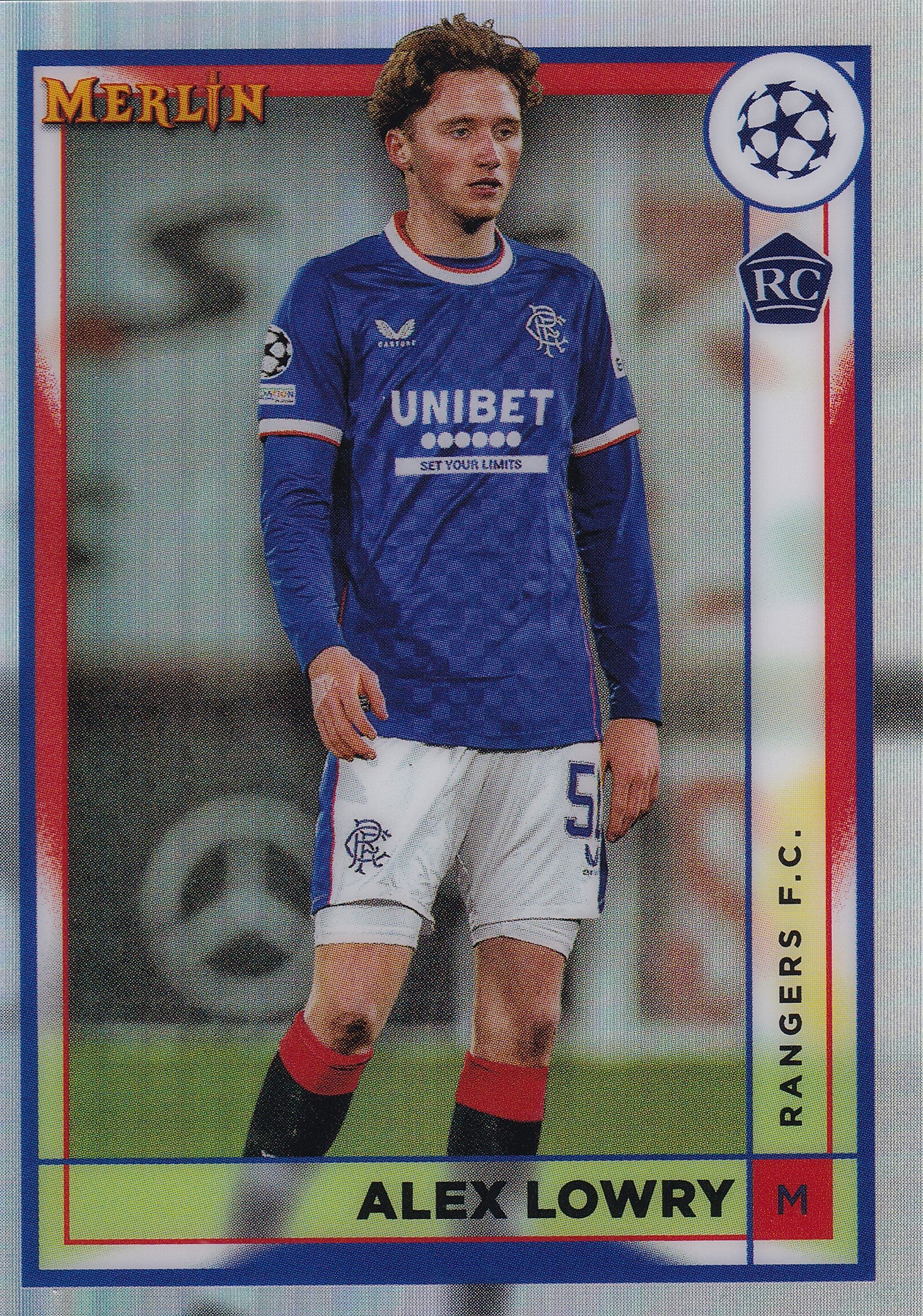 149. ALEX LOWRY - RANGERS F.C. - ROOKIE CARD - REFRACTOR