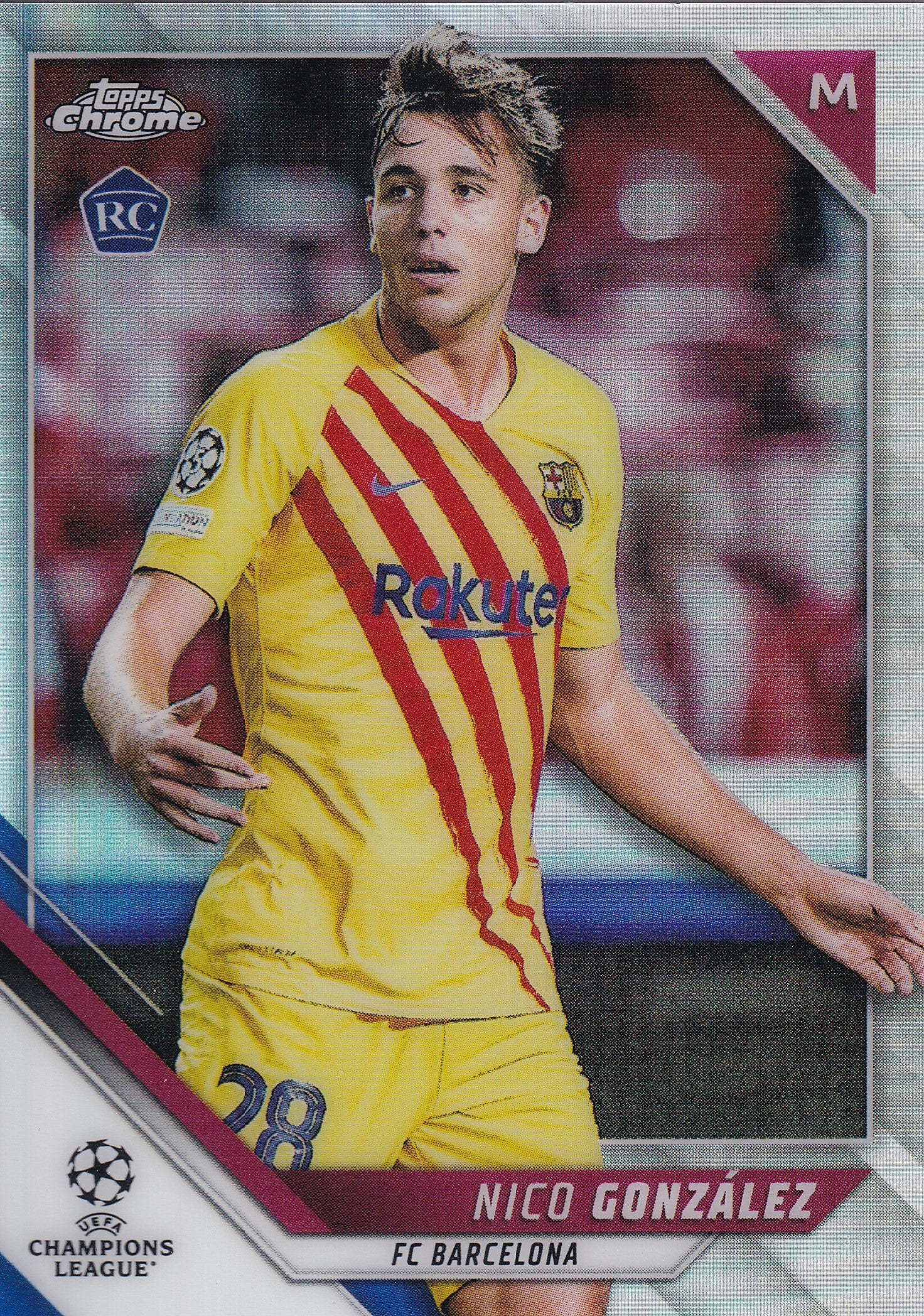 107. NICO GONZALEZ - FC BARCELONA - ROOKIE CARD - REFRACTOR