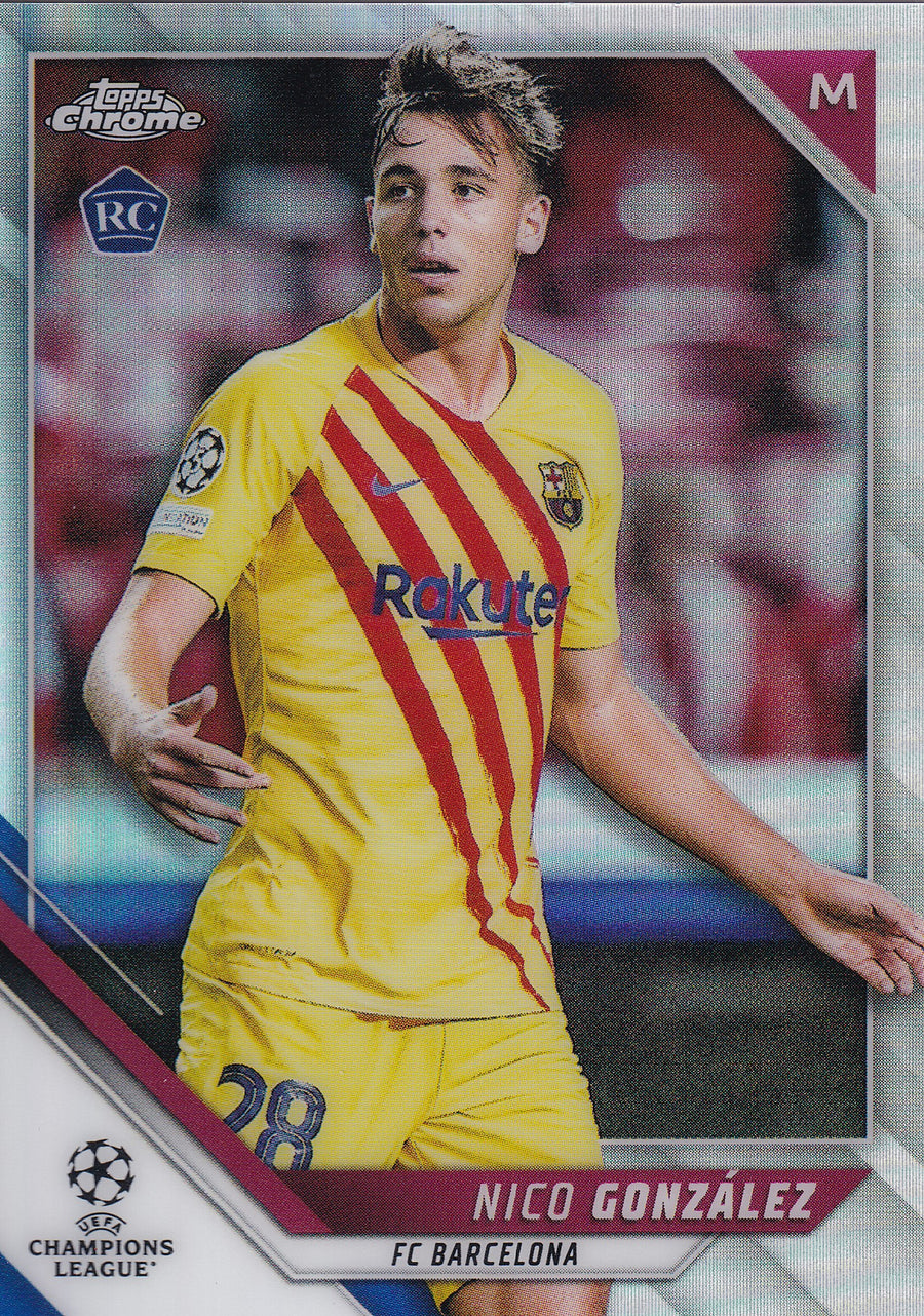 107. NICO GONZALEZ - FC BARCELONA - ROOKIE CARD - REFRACTOR