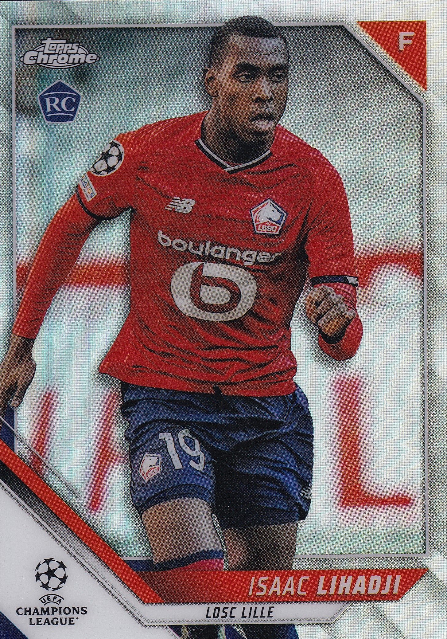 012. ISAAC LIHADJI - LOSC LILLE - ROOKIE CARD - REFRACTOR