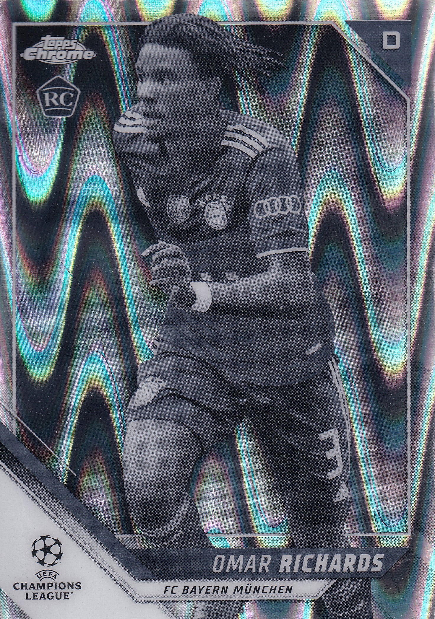 146. OMAR RICHARDS - FC BAYERN MUNCHEN - ROOKIE CARD - BLACK/WHITE