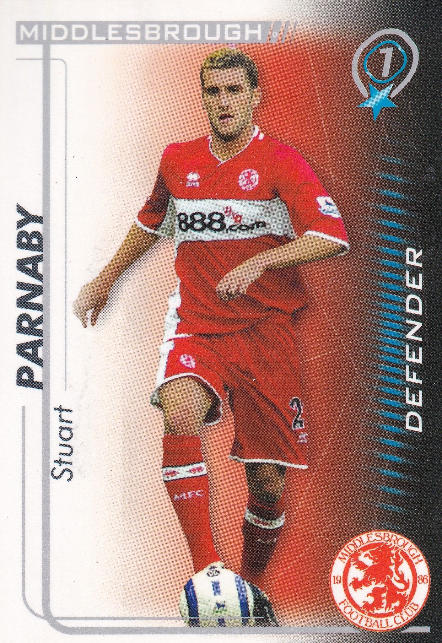 221. STUART PARNABY - MIDDLESBROUGH