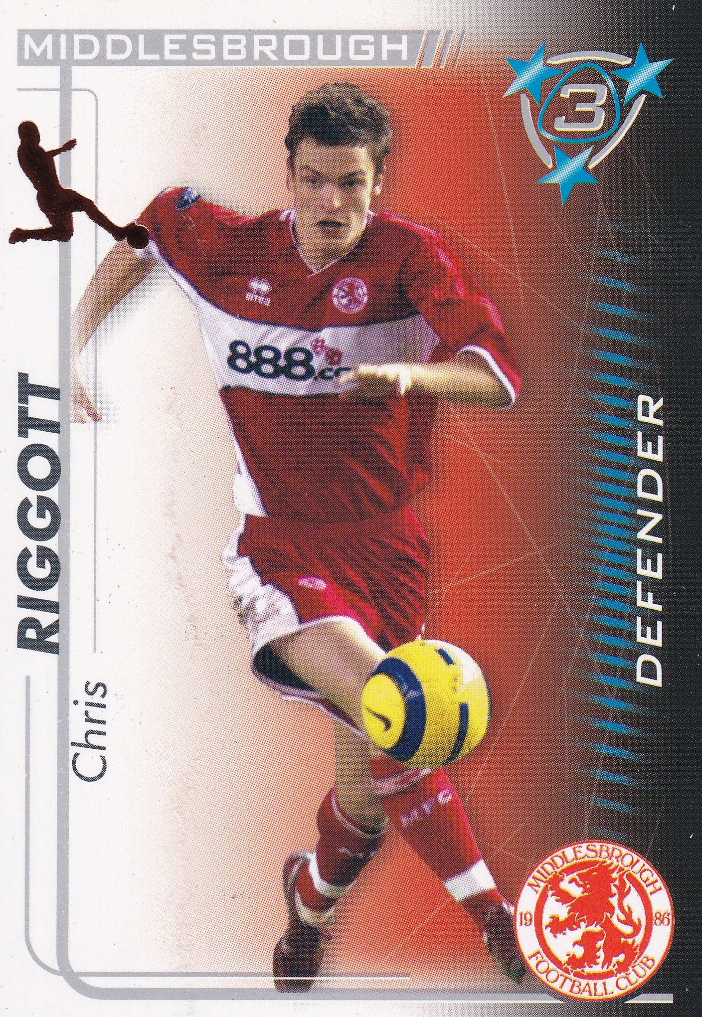 UE-038. CHRIS RIGGOTT - MIDDLESBROUGH