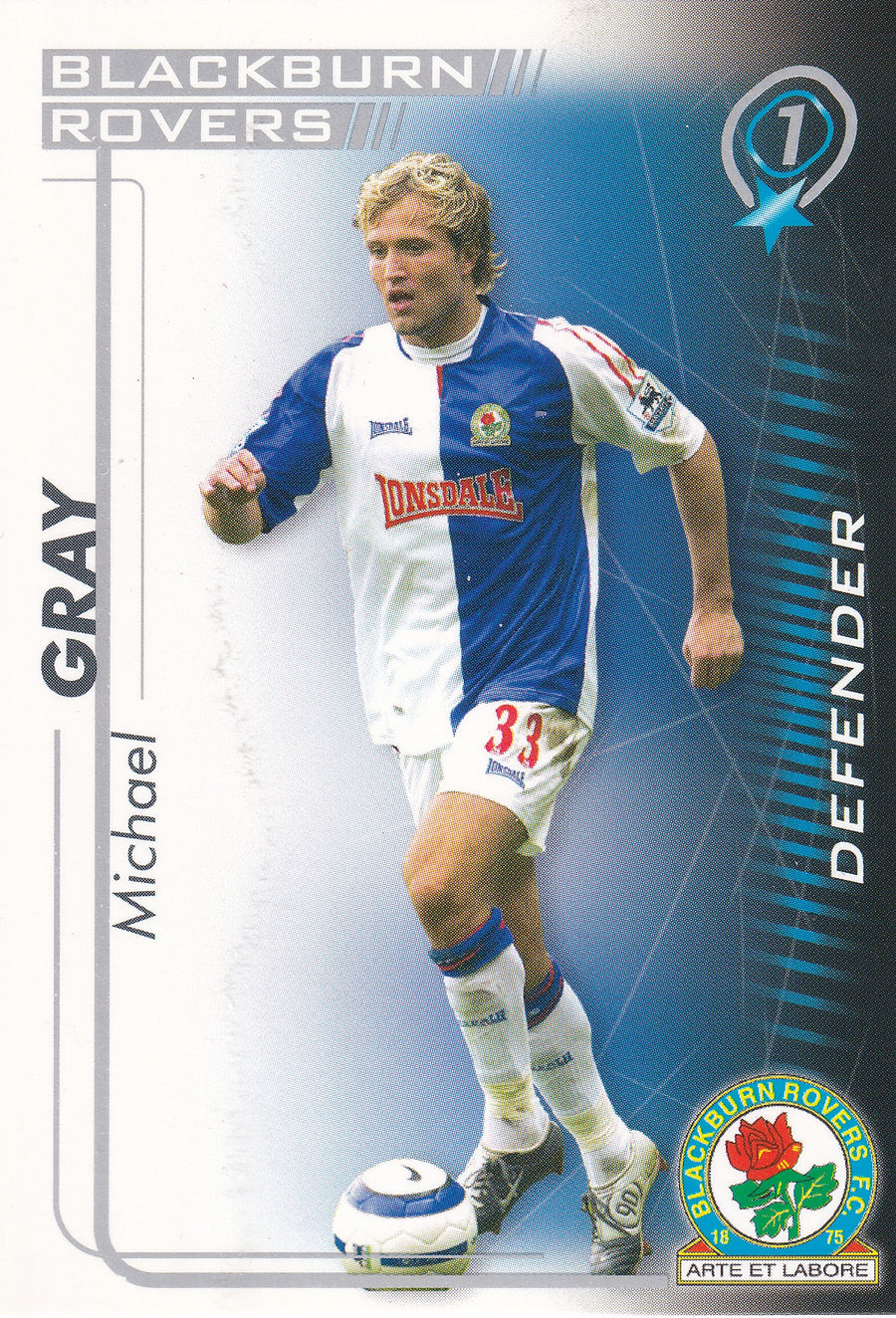 UE-011. MICHAEL GRAY - BLACKBURN ROVERS