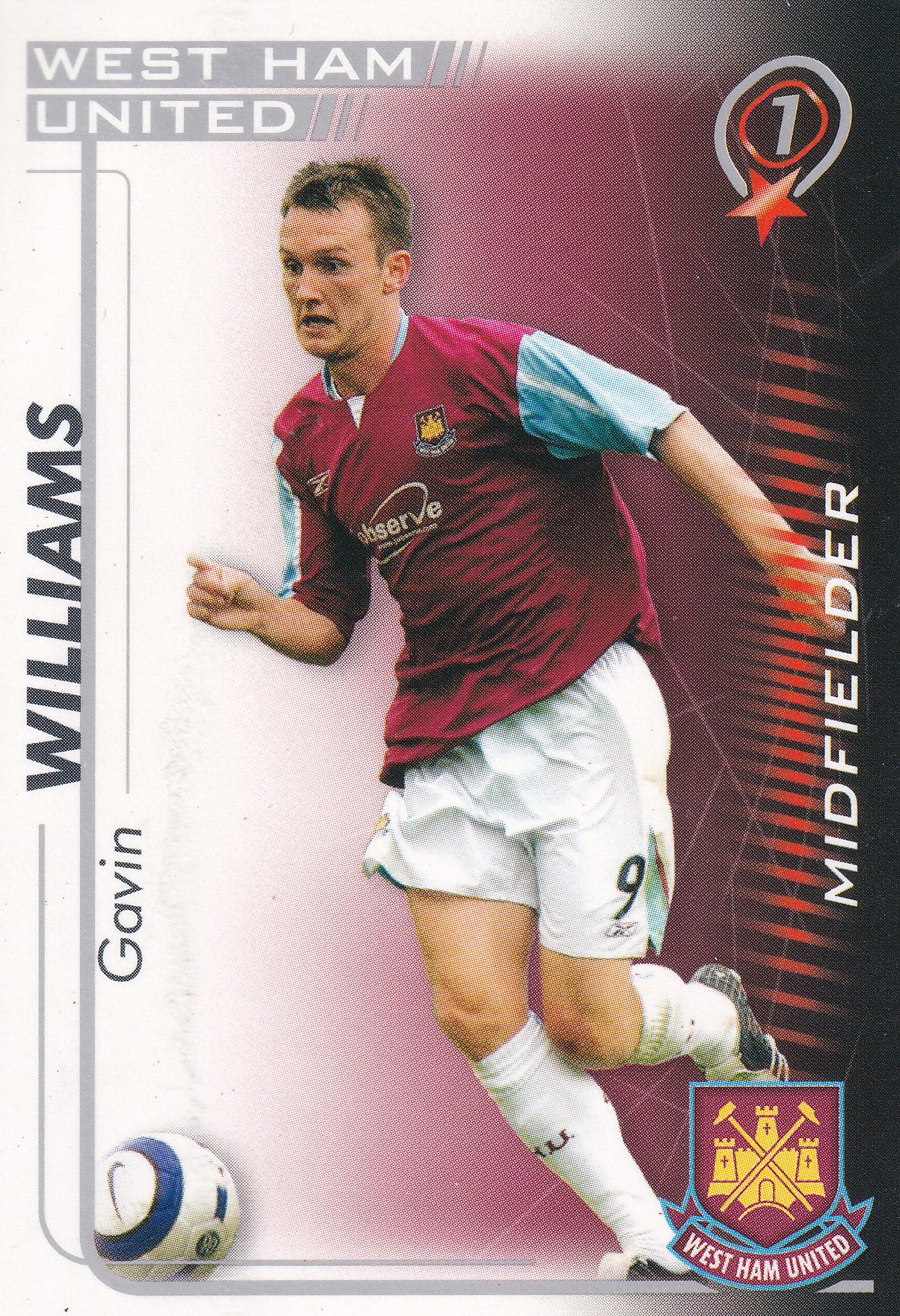 329. GAVIN WILLIAMS - WEST HAM UNITED