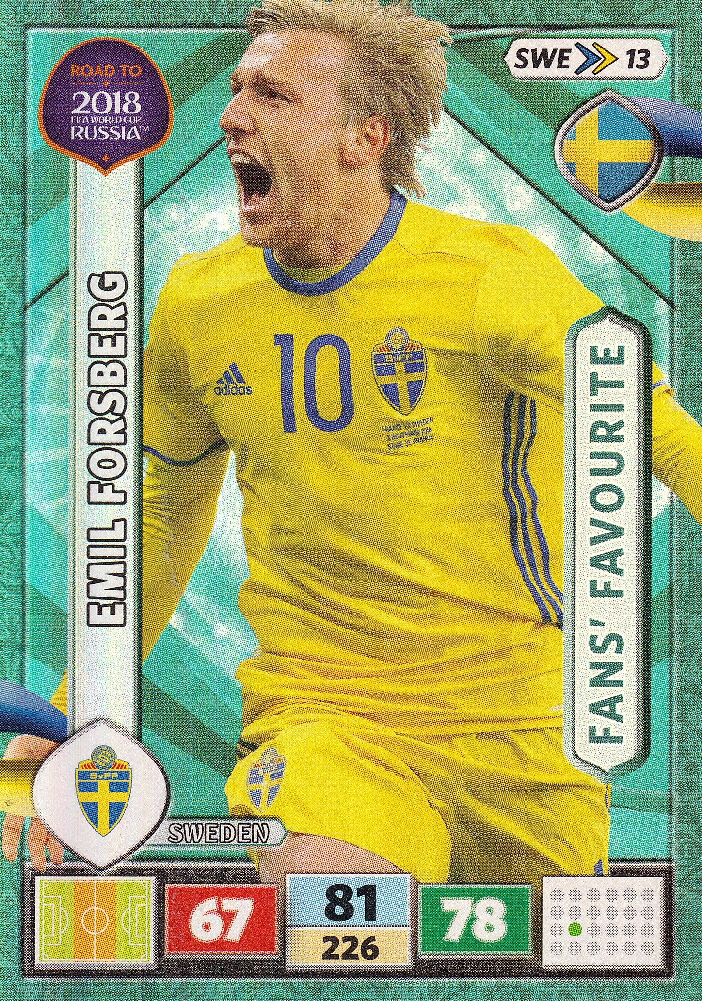 SWE-13. EMIL FORSBERG - SWEDEN - FANS’ FAVOURITE