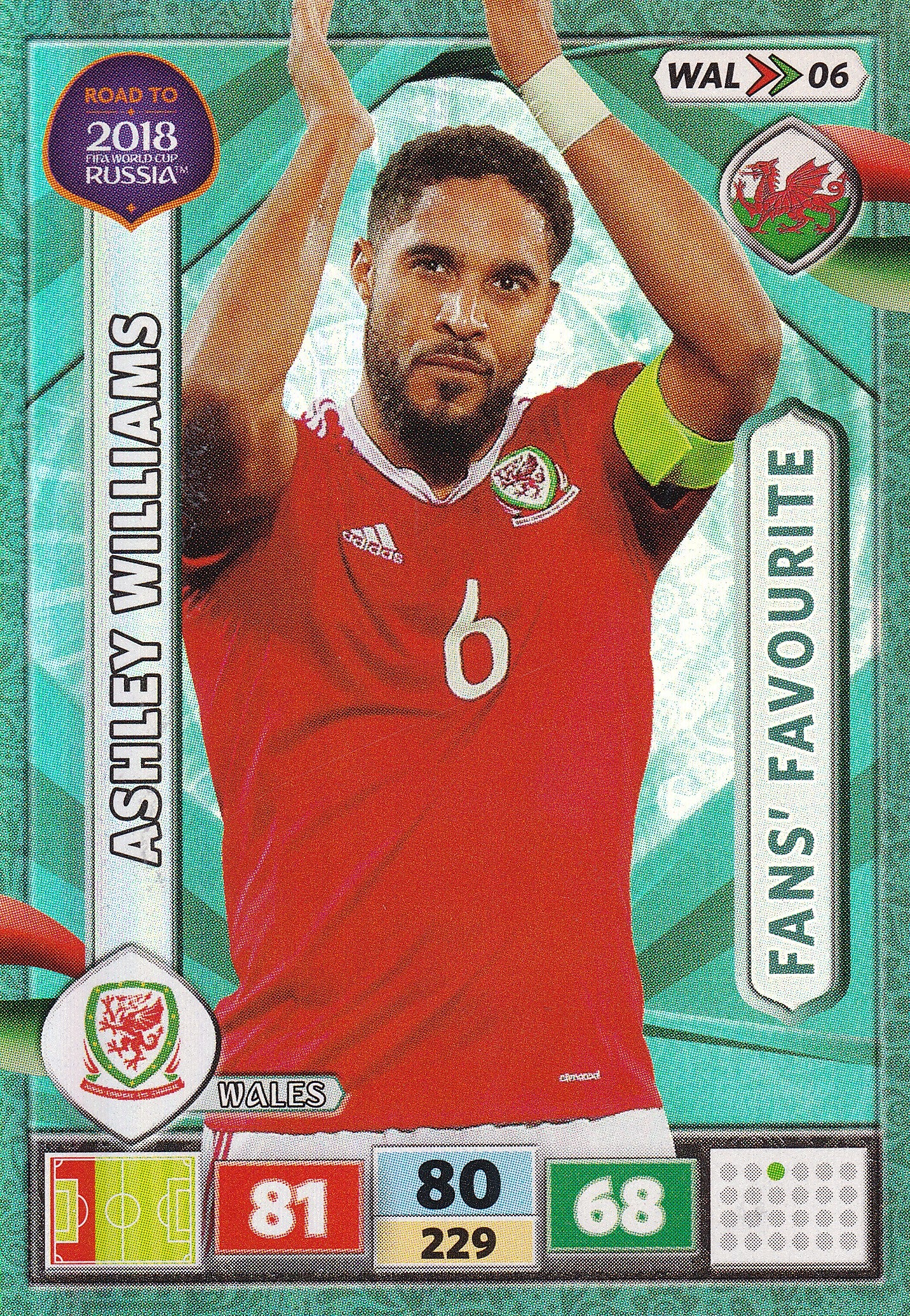 WAL-06. ASHLEY WILLIAMS - WALES - FANS’ FAVOURITE