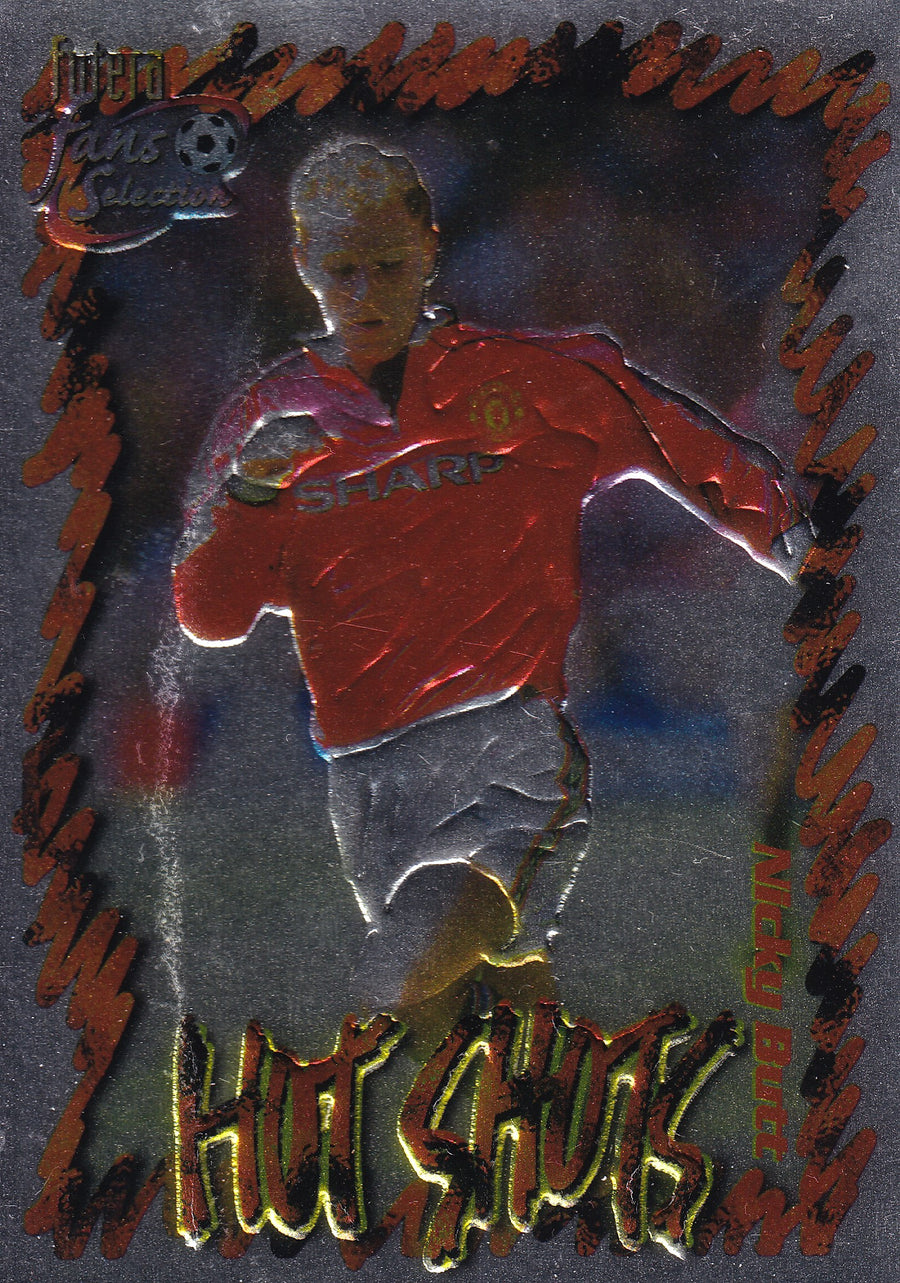 053. NICKY BUTT - MANCHESTER UNITED - HOT SHOTS - CHROME - EMBOSED