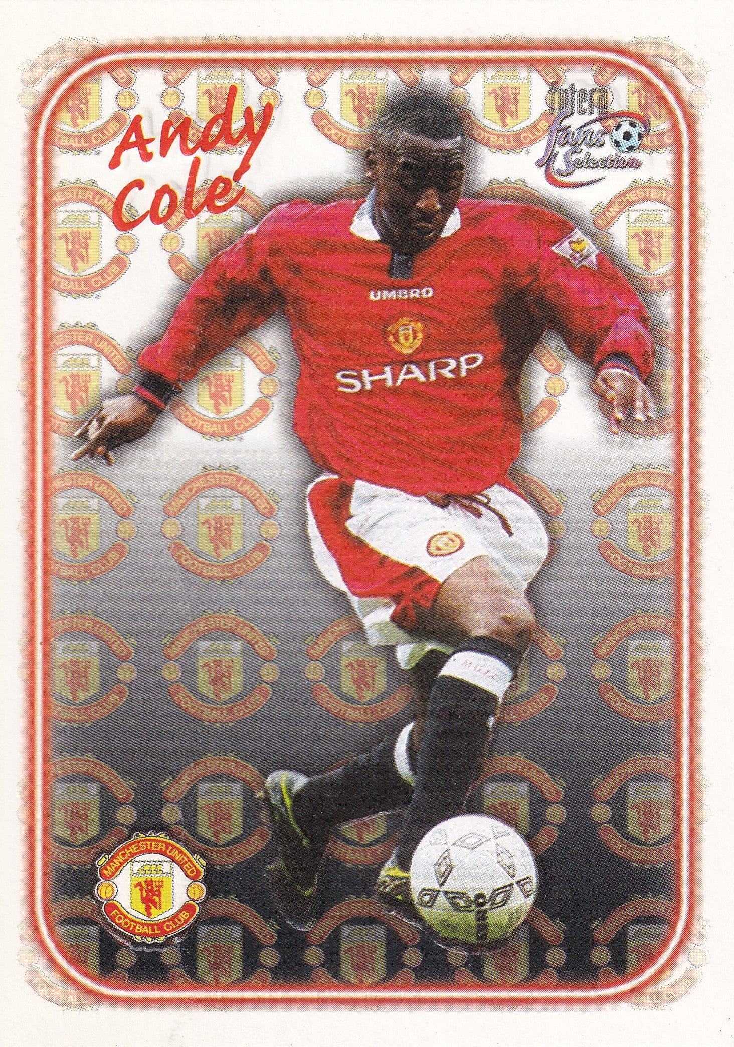 SE-16. ANDY COLE - MANCHESTER UNITED - EMBOSED