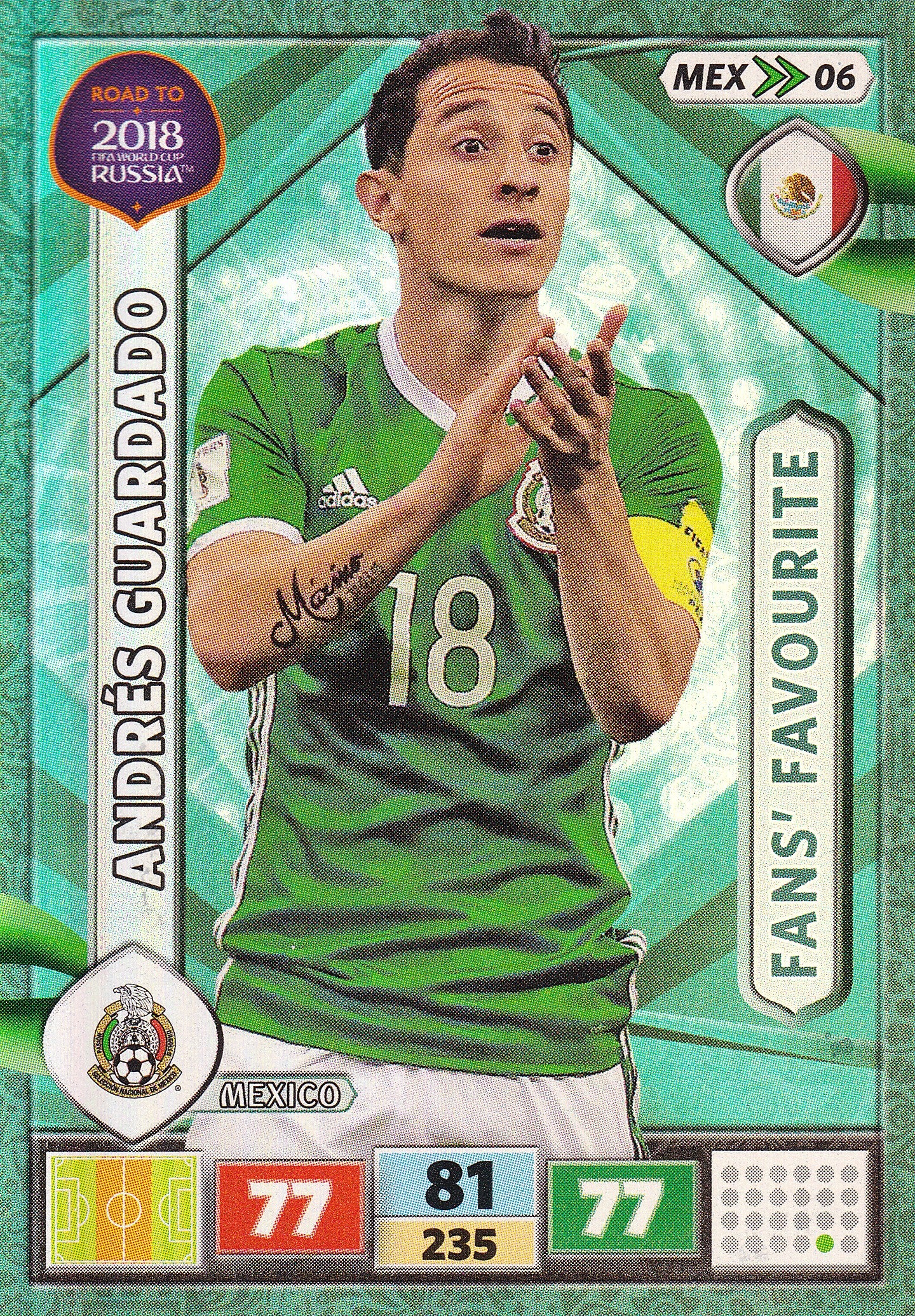 MEX-06. ANDRÉS GUARDADO - MEXICO - FANS’ FAVOURITE