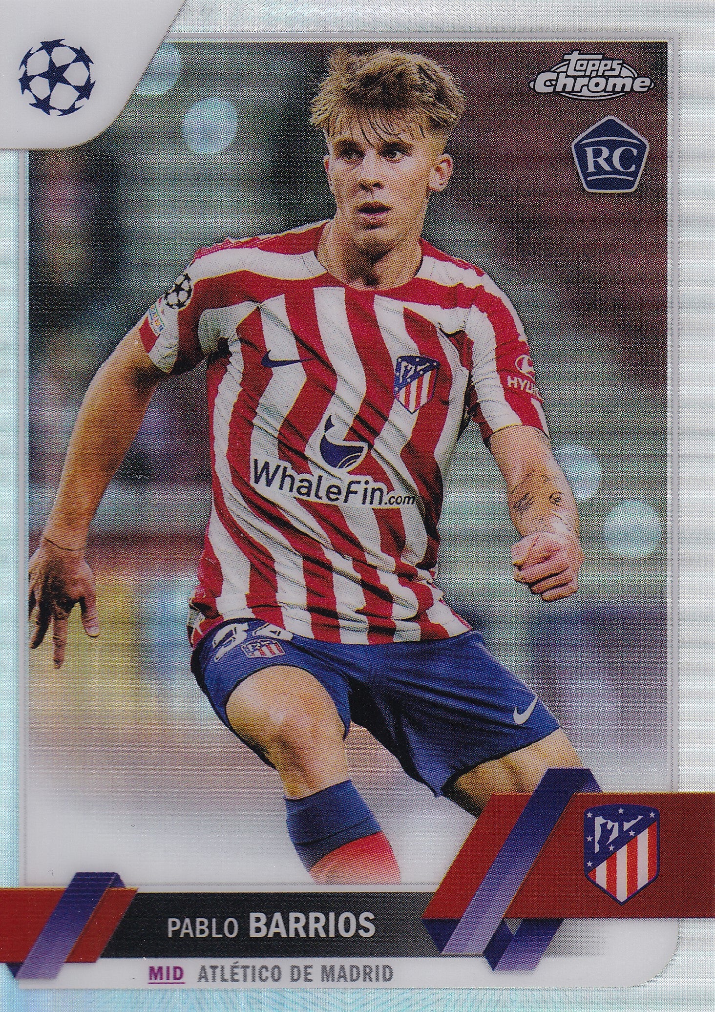 157. PABLO BARRIOS - ATLETICO DE MADRID - ROOKIE CARD - REFRACTOR