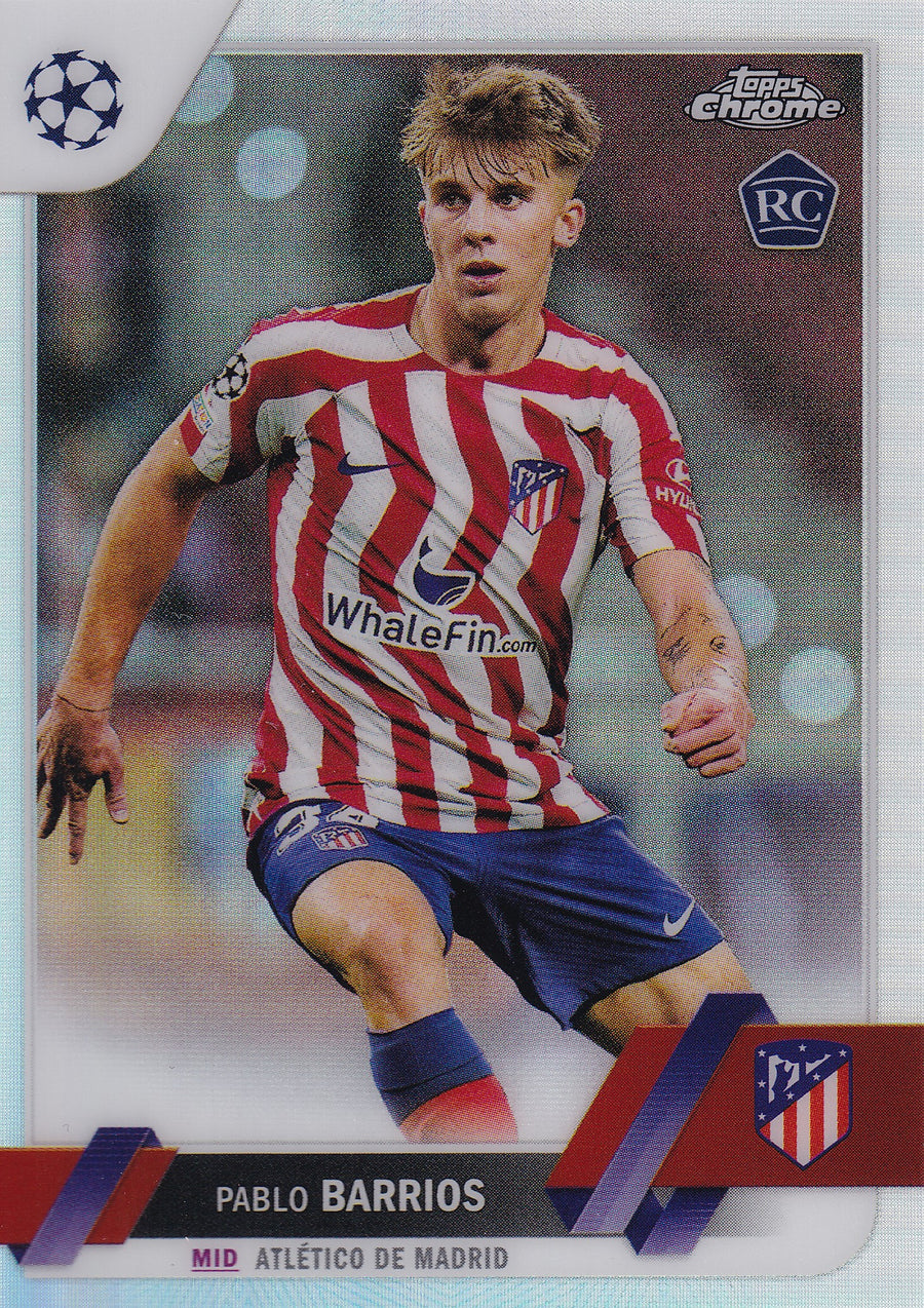 157. PABLO BARRIOS - ATLETICO DE MADRID - ROOKIE CARD - REFRACTOR