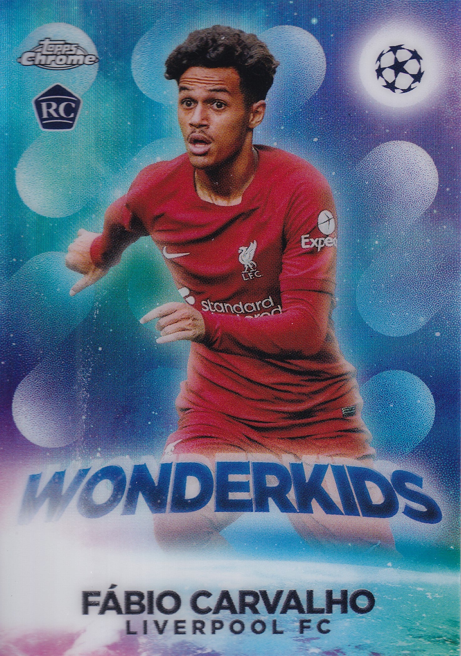W-08. FABIO CARVALHO - LIVERPOOL FC - ROOKIE CARD - WONDERKIDS