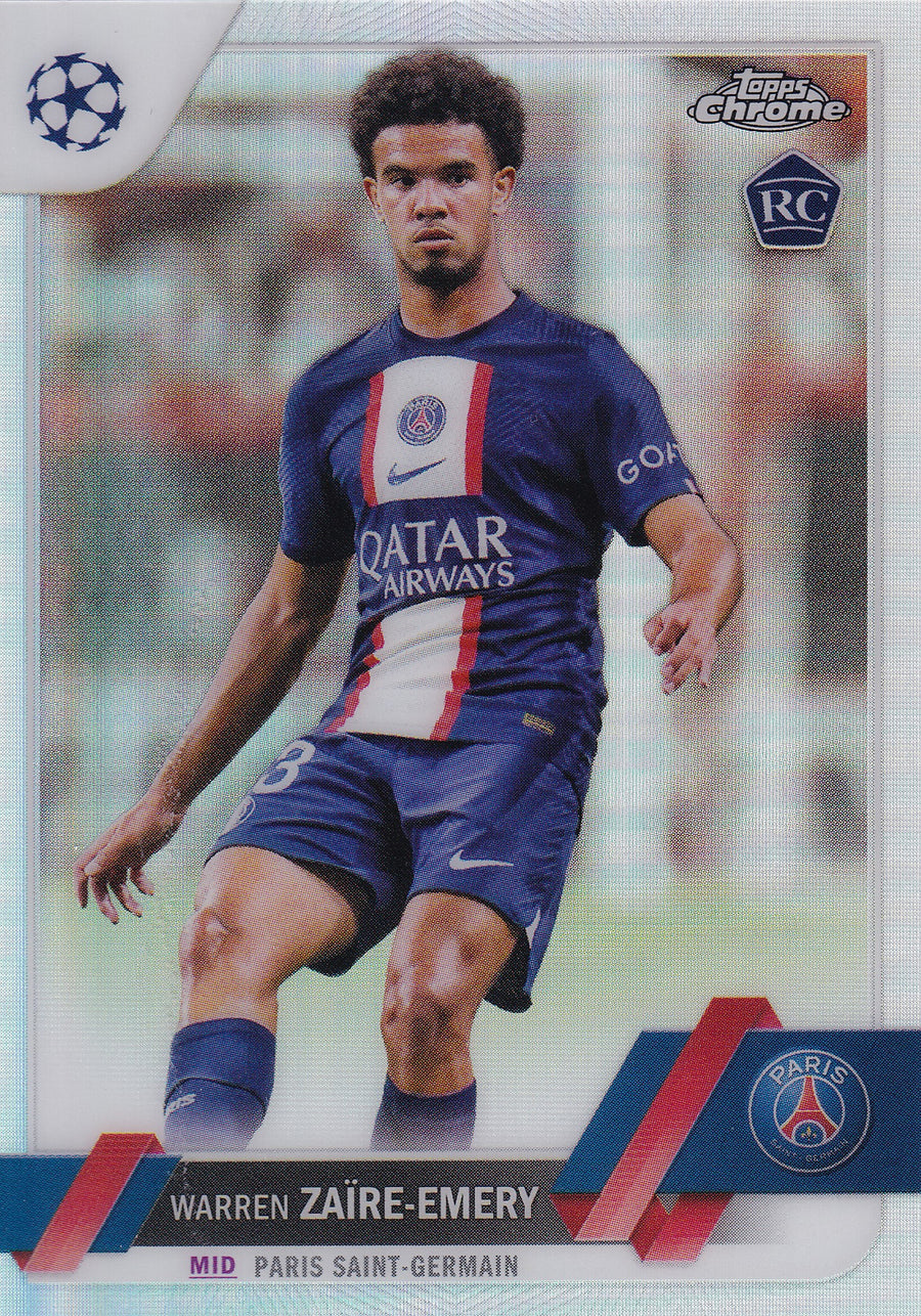 135. WARREN ZAIRE-EMERY - PARIS SAINT-GERMAIN - ROOKIE CARD - REFRACTOR