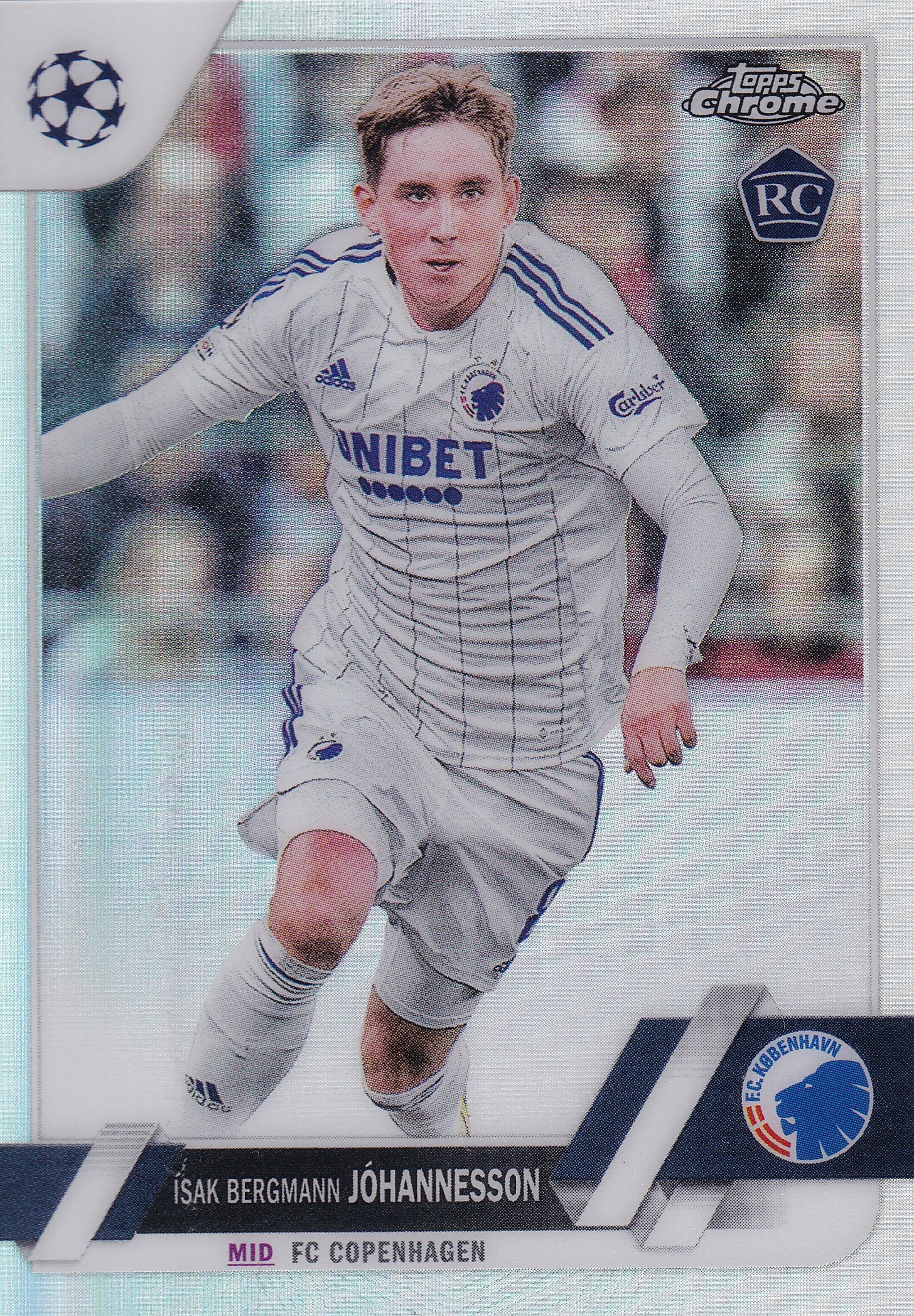 189. ISAK BERGMANN JOHANNESSON - FC COPENHAGEN - ROOKIE CARD - REFRACTOR