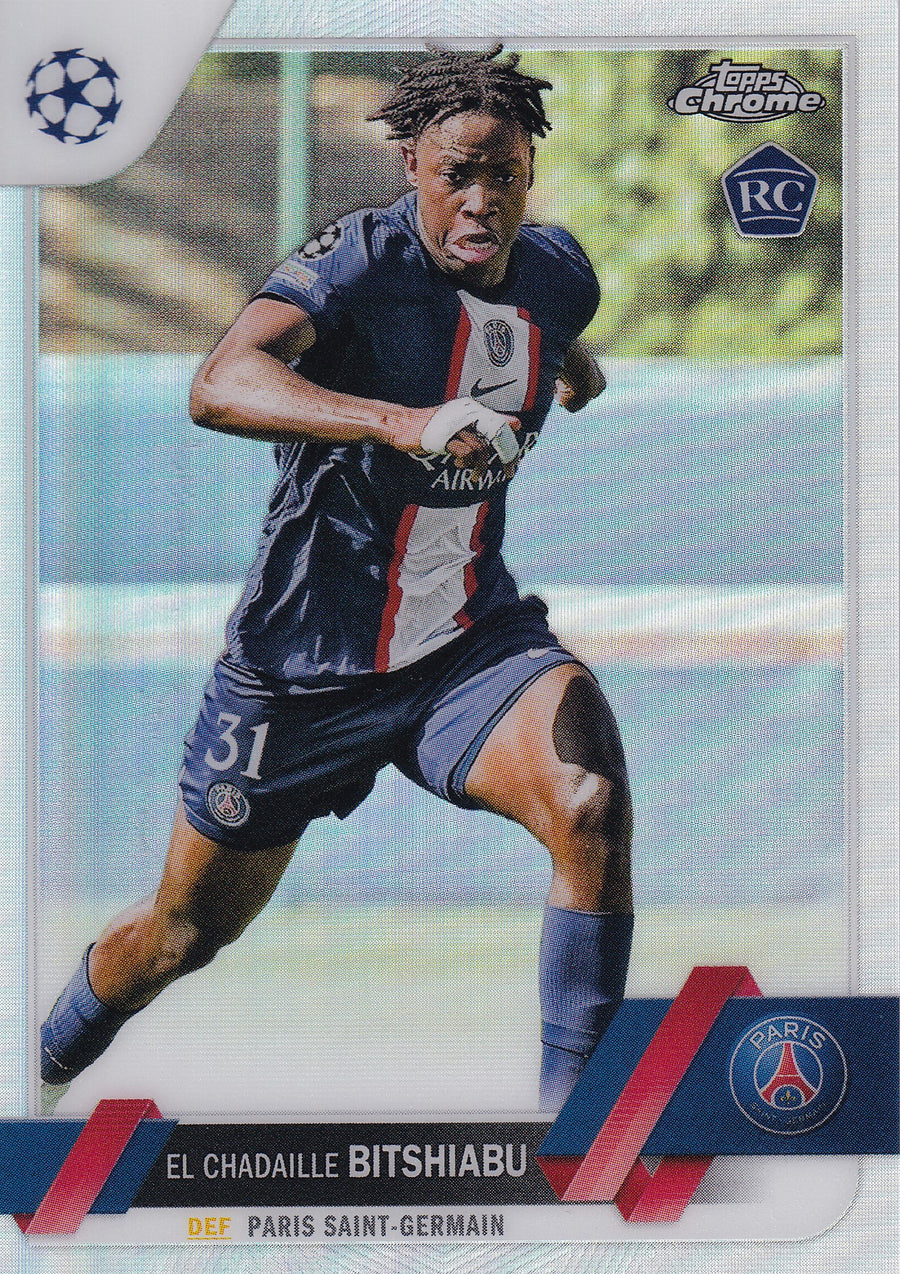 061. EL CHADAILLE BITSHIABU - PARIS SAINT-GERMAIN - ROOKIE CARD - REFRACTOR