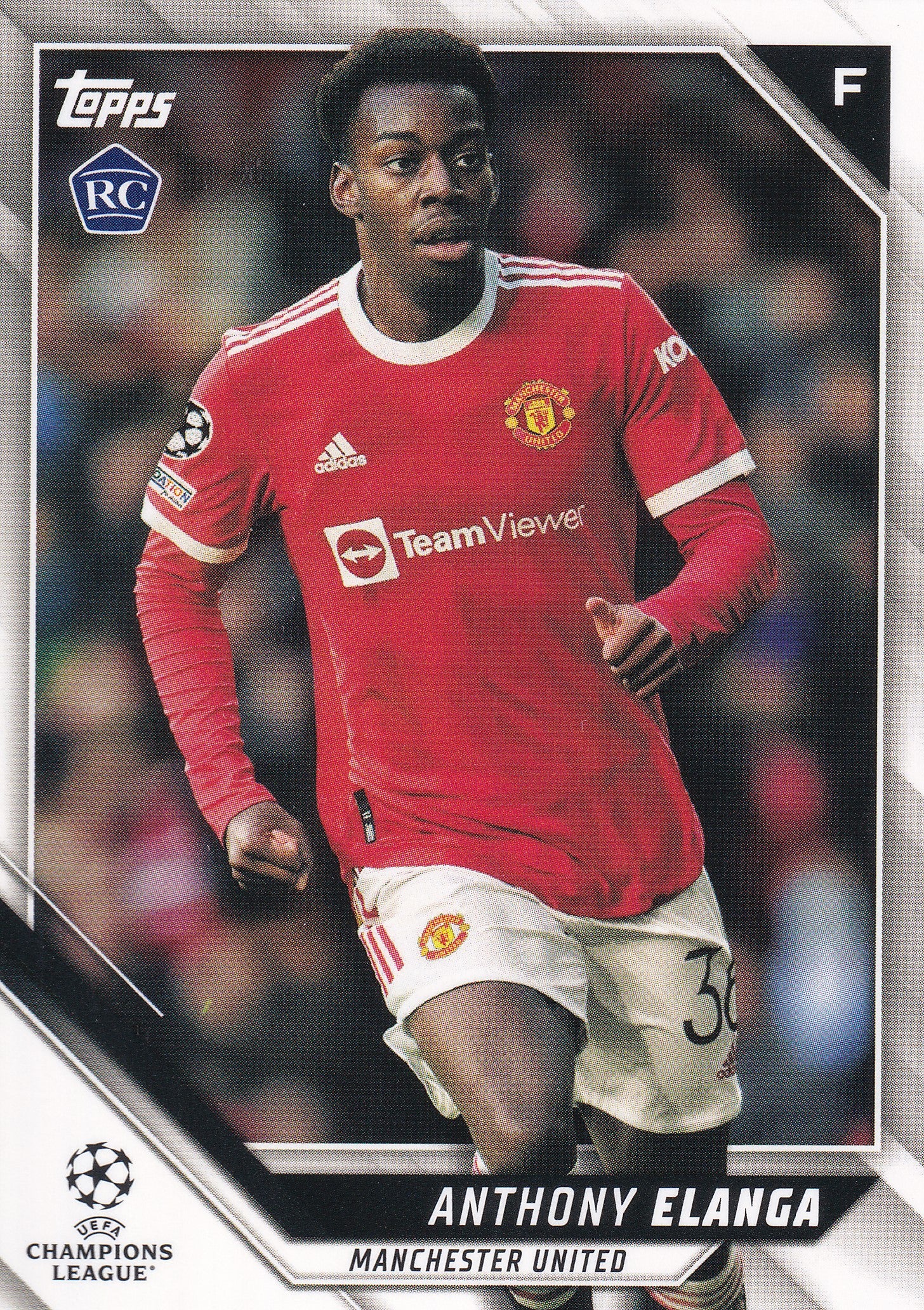 154. ANTHONY ELANGA - MANCHESTER UNITED - ROOKIE CARD