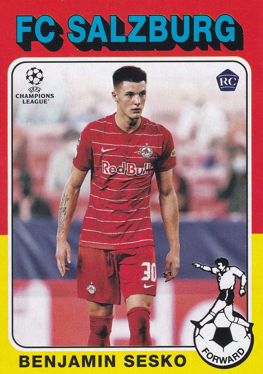 75-20. BENJAMIN SESKO - FC SALZBURG - ROOKIE CARD - TOPPS FOOTBALLER 1975-76