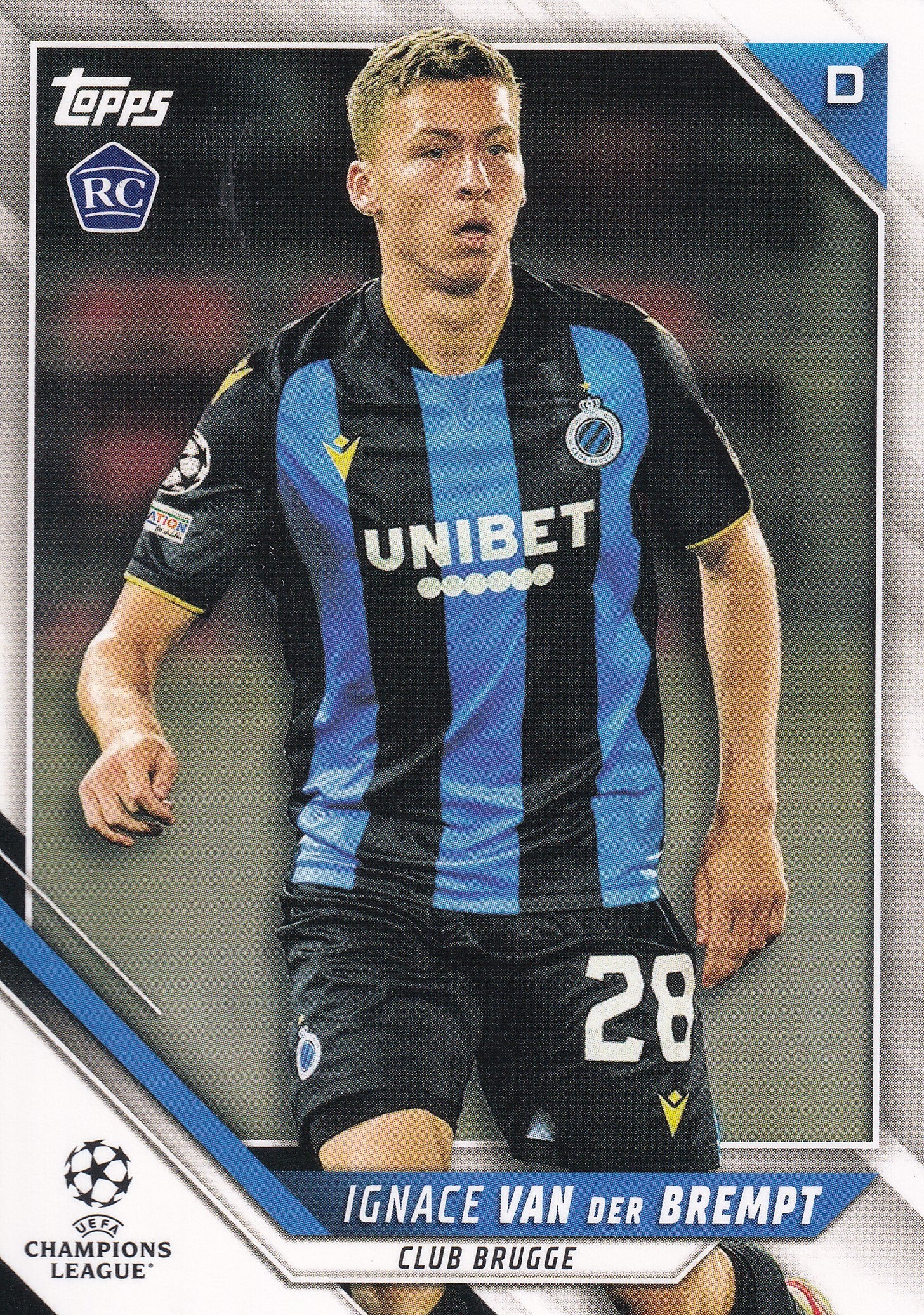 193. IGNACE VAN DER BREMPT - CLUB BRUGGE - ROOKIE CARD