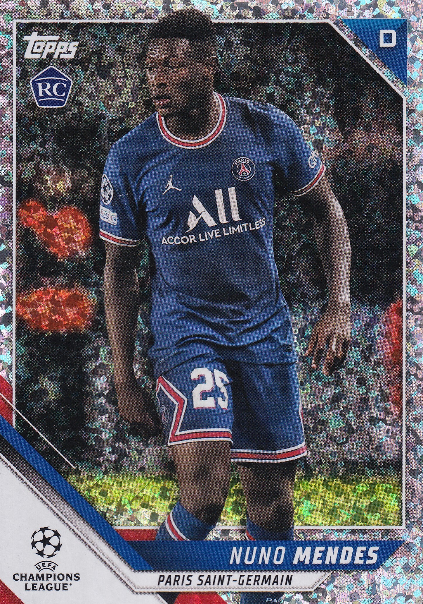 126. NUNO MENDES - PARIS SAINT-GERMAIN - ROOKIE CARD - SPARKLE
