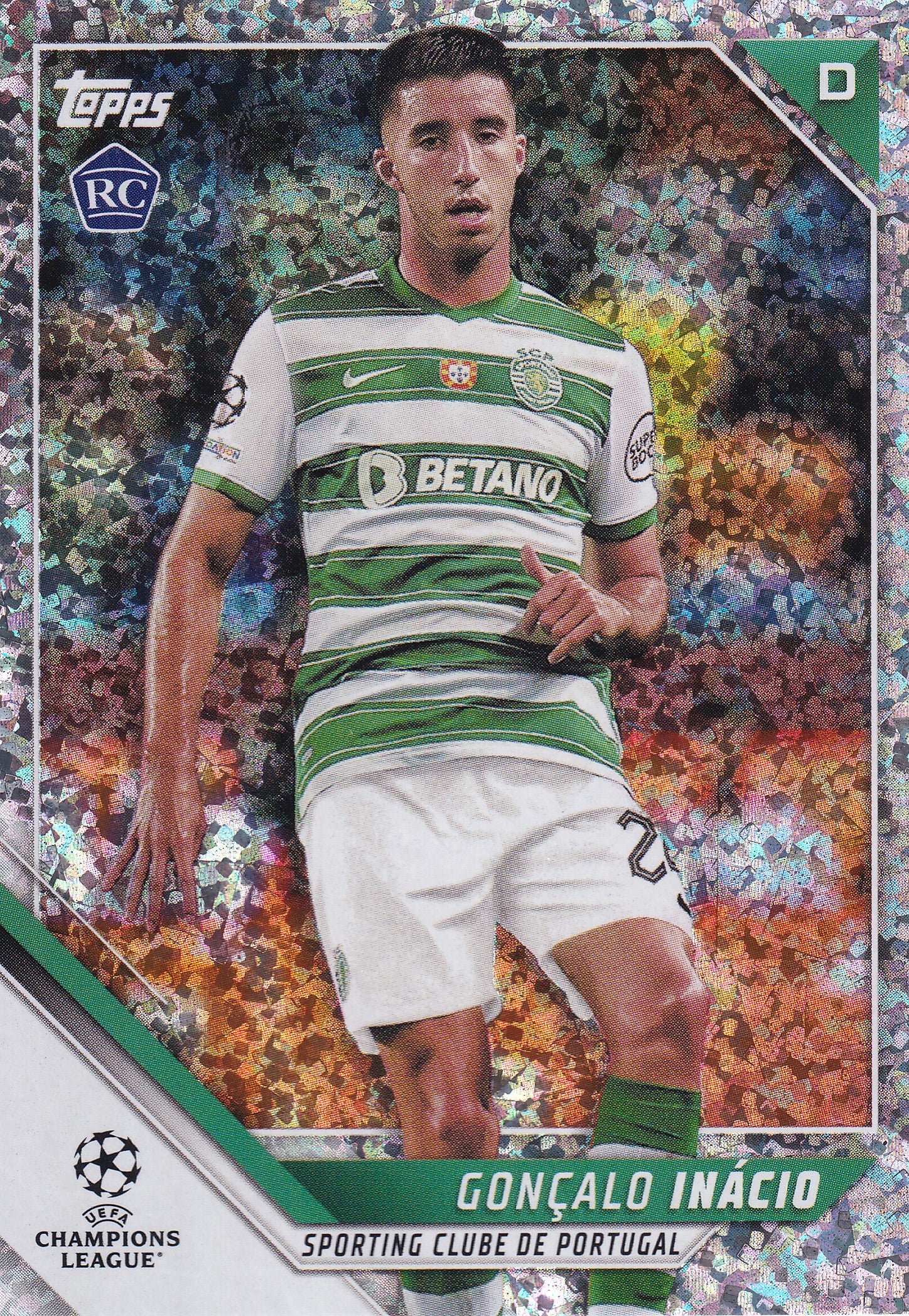 197. GONCALO INACIO - SPORTING CLUBE DE PORTUGAL - ROOKIE CARD - SPARKLE