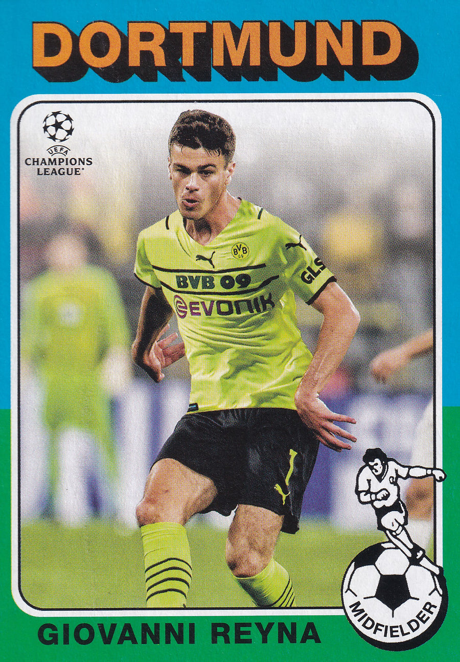 75-08. GIOVANNI REYNA - BORUSSIA DORTMUND - TOPPS FOOTBALLER 1975-76