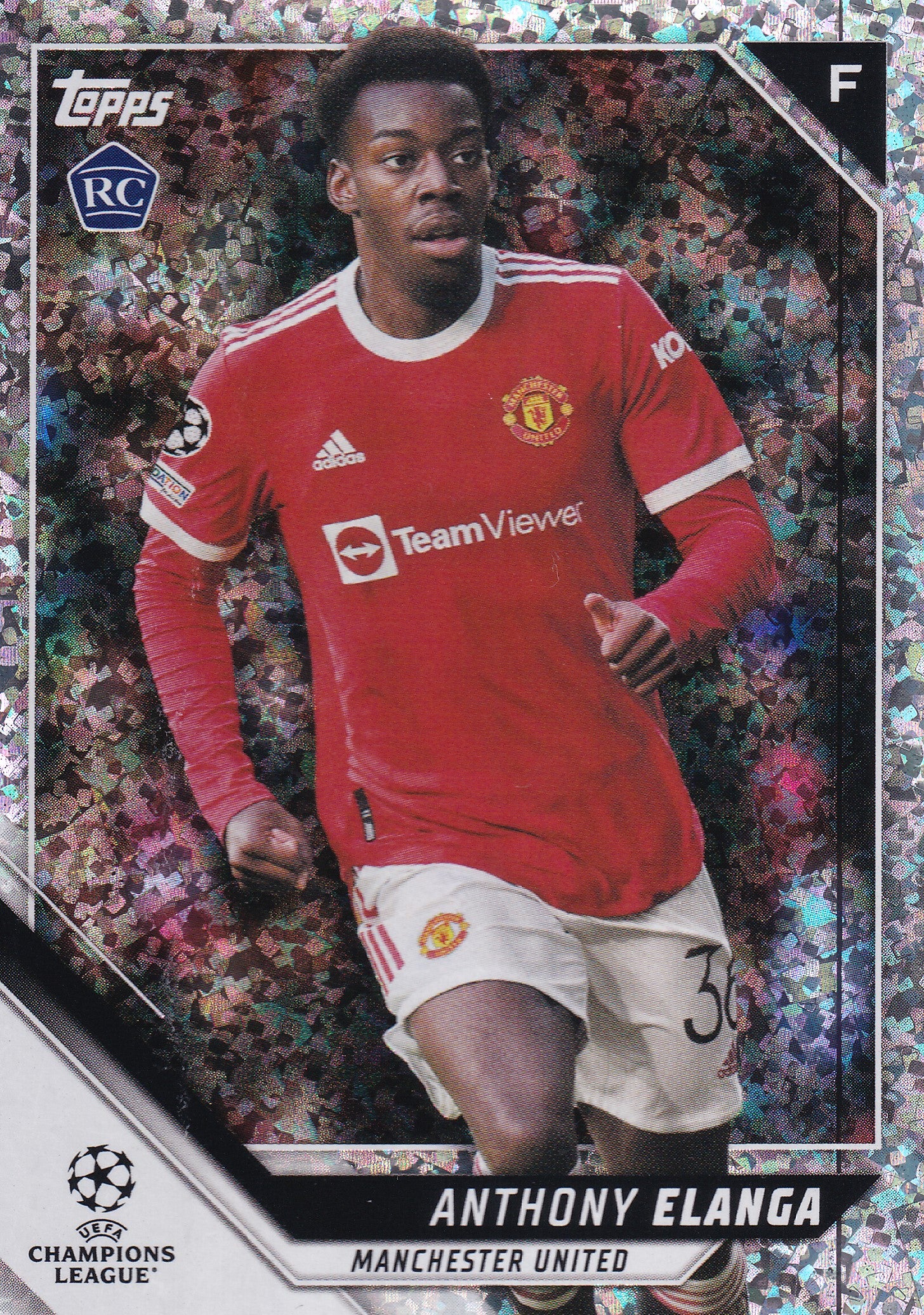 154. ANTHONY ELANGA - MANCHESTER UNITED - ROOKIE CARD - SPARKLE