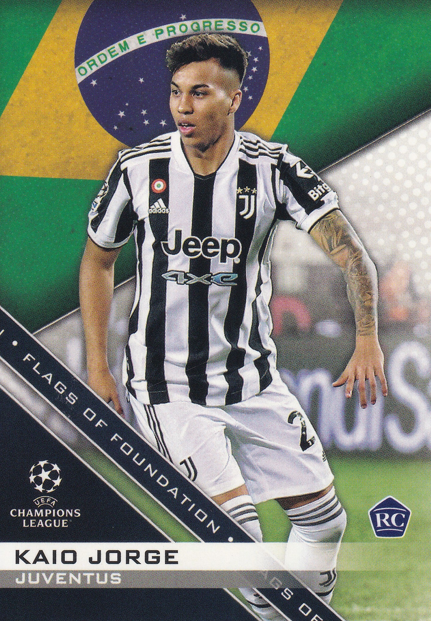 FF-09. KAIO JORGE - JUVENTUS - ROOKIE CARD - FLAGS OF FOUNDATION