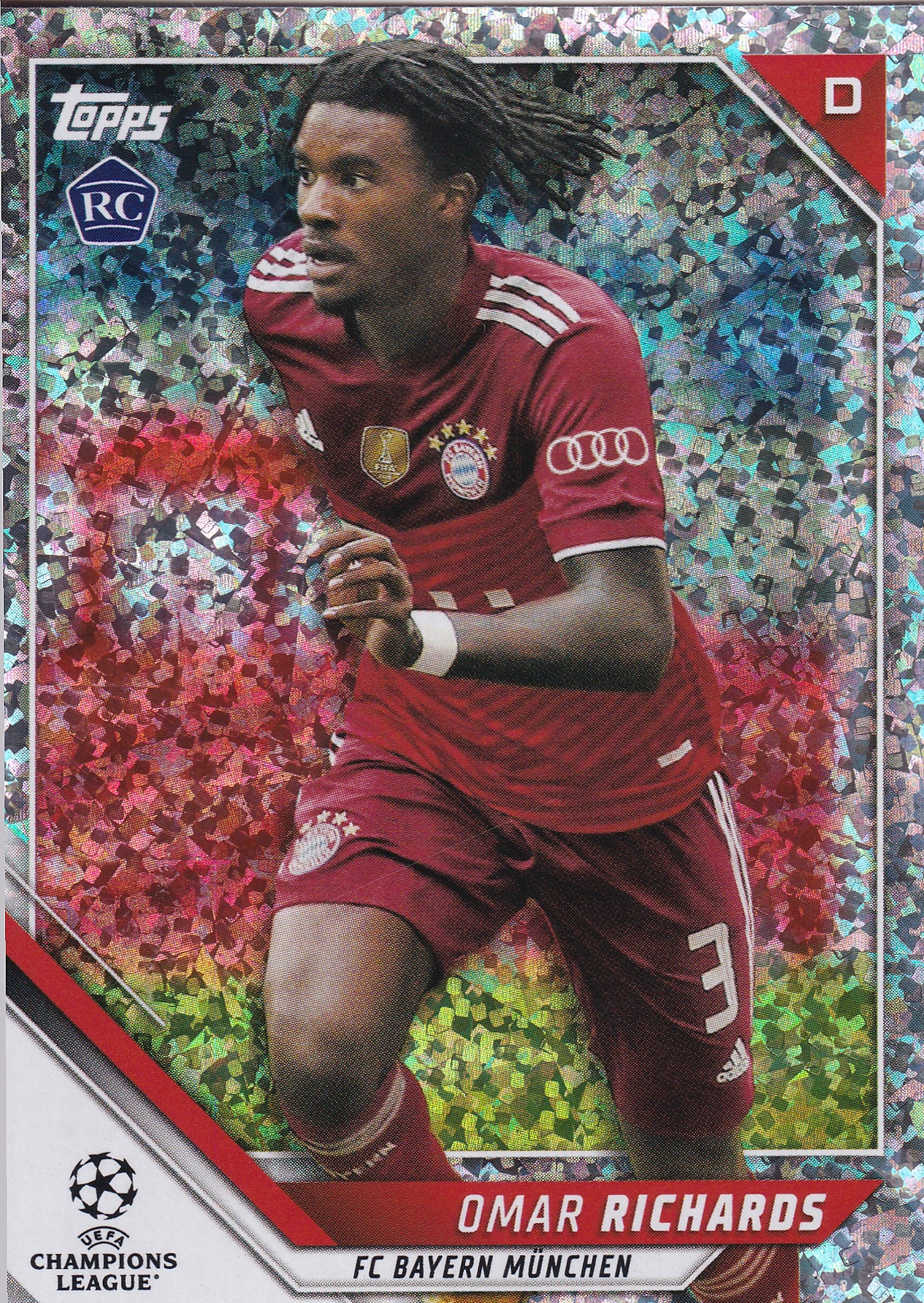 184. OMAR RICHARDS - FC BAYERN MUNCHEN - ROOKIE CARD - SPARKLE