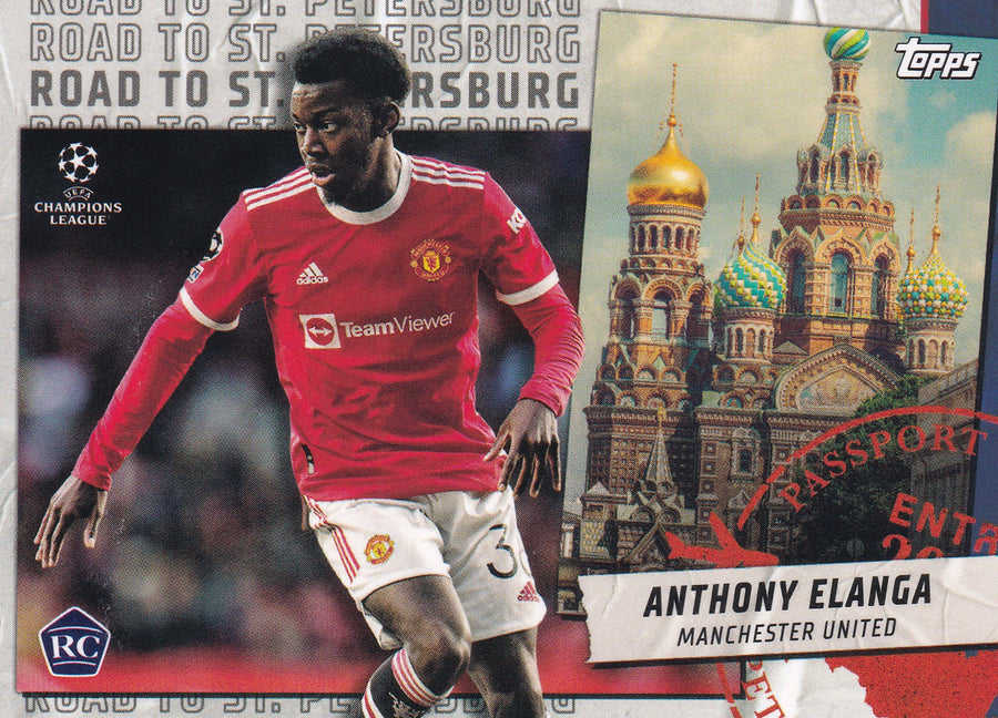 RSP-03. ANTHONY ELANGA - MANCHESTER UNITED - ROOKIE CARD - ROAD TO ST. PETERSBURG