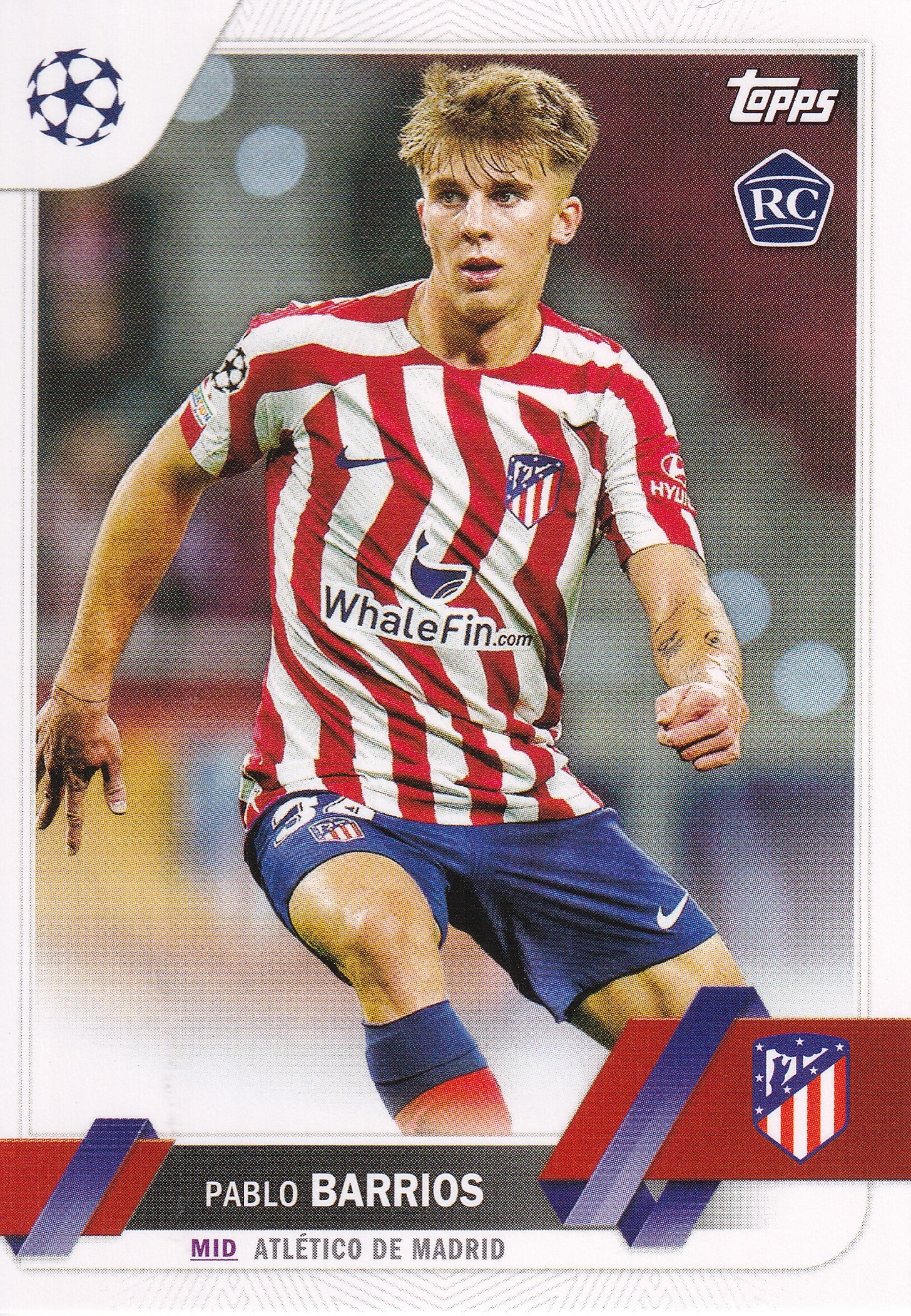 157. PABLO BARRIOS - ATLETICO DE MADRID - ROOKIE CARD