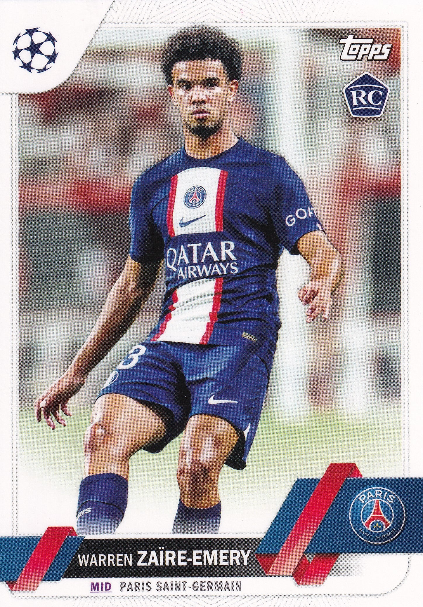 135. WARREN ZAIRE-EMERY - PARIS SAINT-GERMAIN - ROOKIE CARD